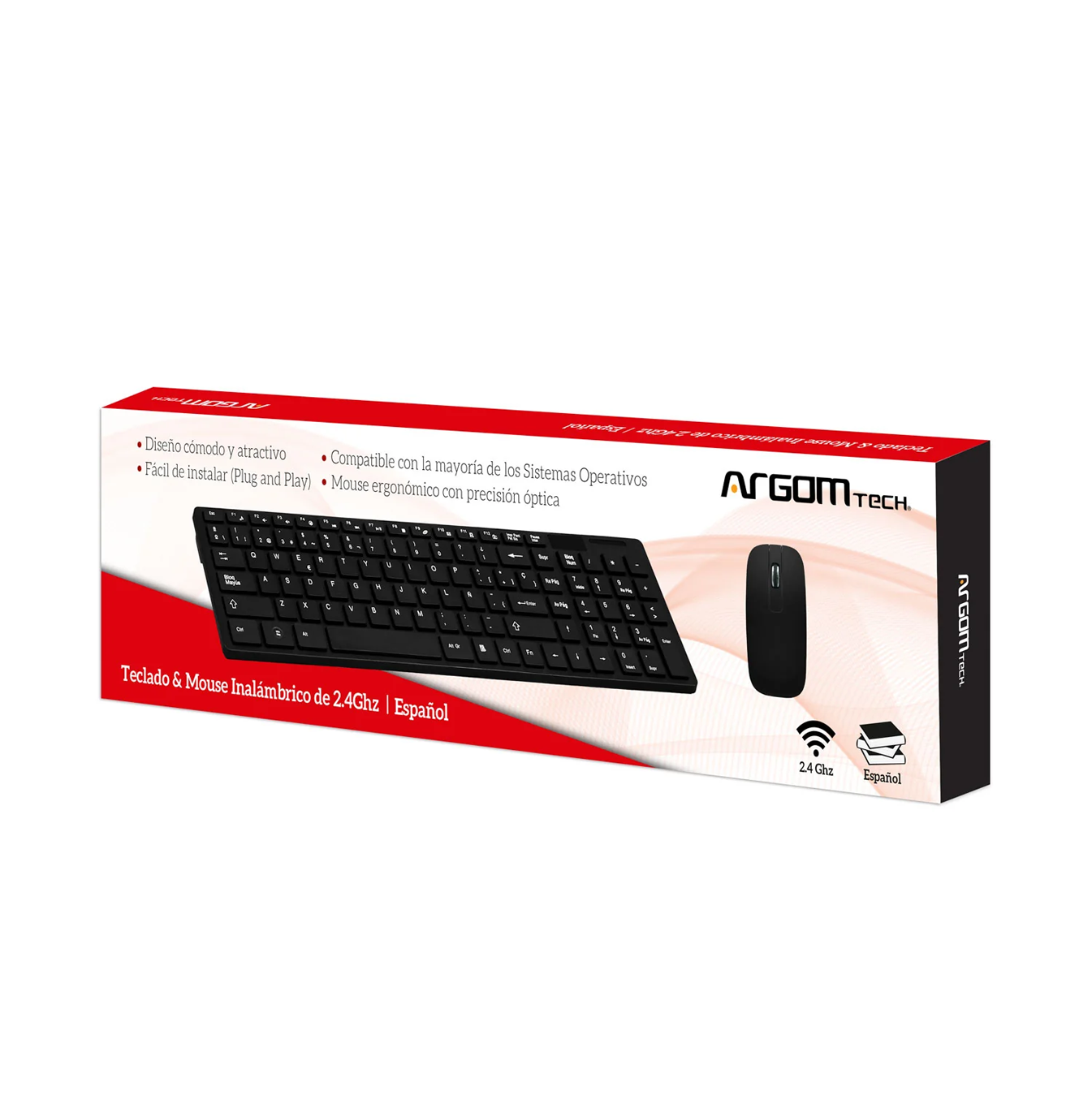 Kit teclado y mouse inalámbrico ARG-KB-7436 Marca: Argom