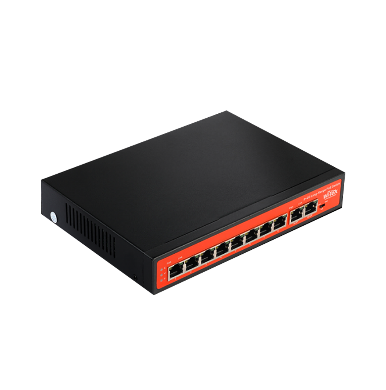 Switch de 8 puertos PoE 10/100 + 2 ptos para Up-Link WIPS210G Marca: Wi-Tek