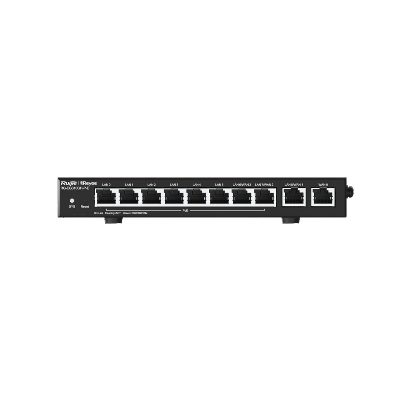 Router 8 PoE +2 GE 120W Hasta 4 WAN 300 usuarios / SMB 1.5Gbps rendimiento Marca: Ruijie