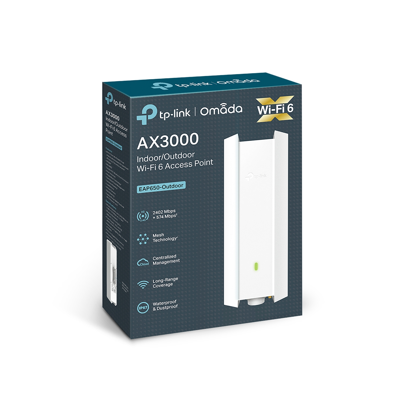 Access Point inalámbrico AX300 Ceiling Mount Wi-Fi 6 EAP650-OUTDOOR Marca: TP-Link