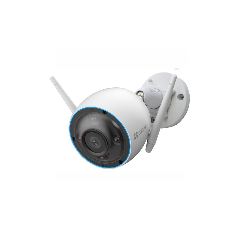 H3 3K-Cámara wifi exterior 3K, deteción humanos y vehículos, detección movimiento de la mano, audio bidireccional, lente 2.8 mm, Micro SD (hasta 256GB) CSH3R1001J5WKFL-28 Marca:Ezviz