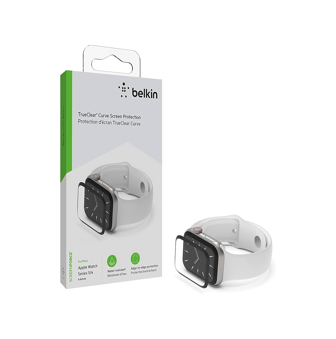 Belkin ScreenForce TrueClear Protector de pantalla para reloj inteligente cristal OVG002zzBLK Marca:Belkin