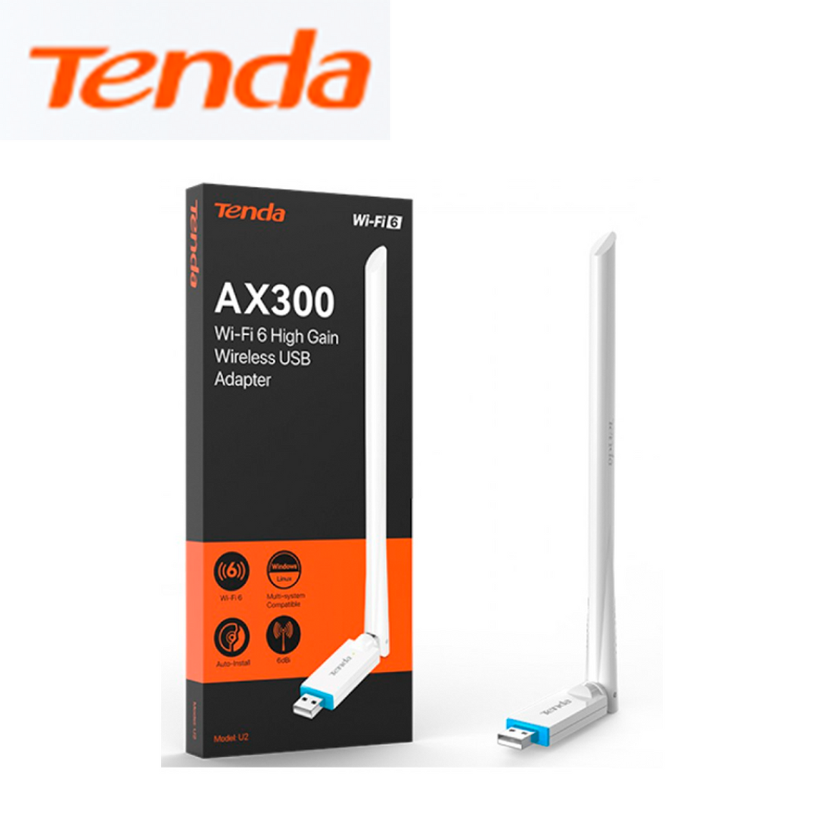 Antena Externa USB WiFi 6 Tenda-u2 Marca: Tenda