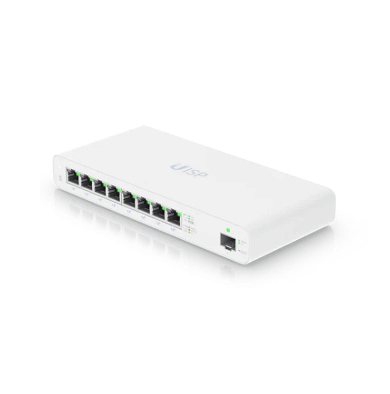 Ubiquiti Conmutador UISP-S  8 x 10/100/1000(PoE) + 1 x Gigabit SFP Marca: Ubiquiti