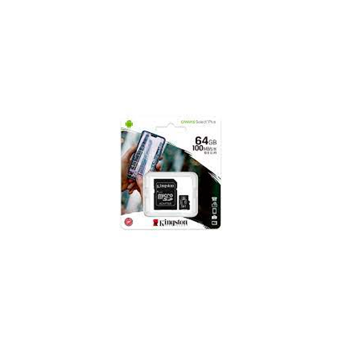 Tarjeta de memoria flash (adaptador microSDXC a SD Incluido) 64 GB Marca: Kingston