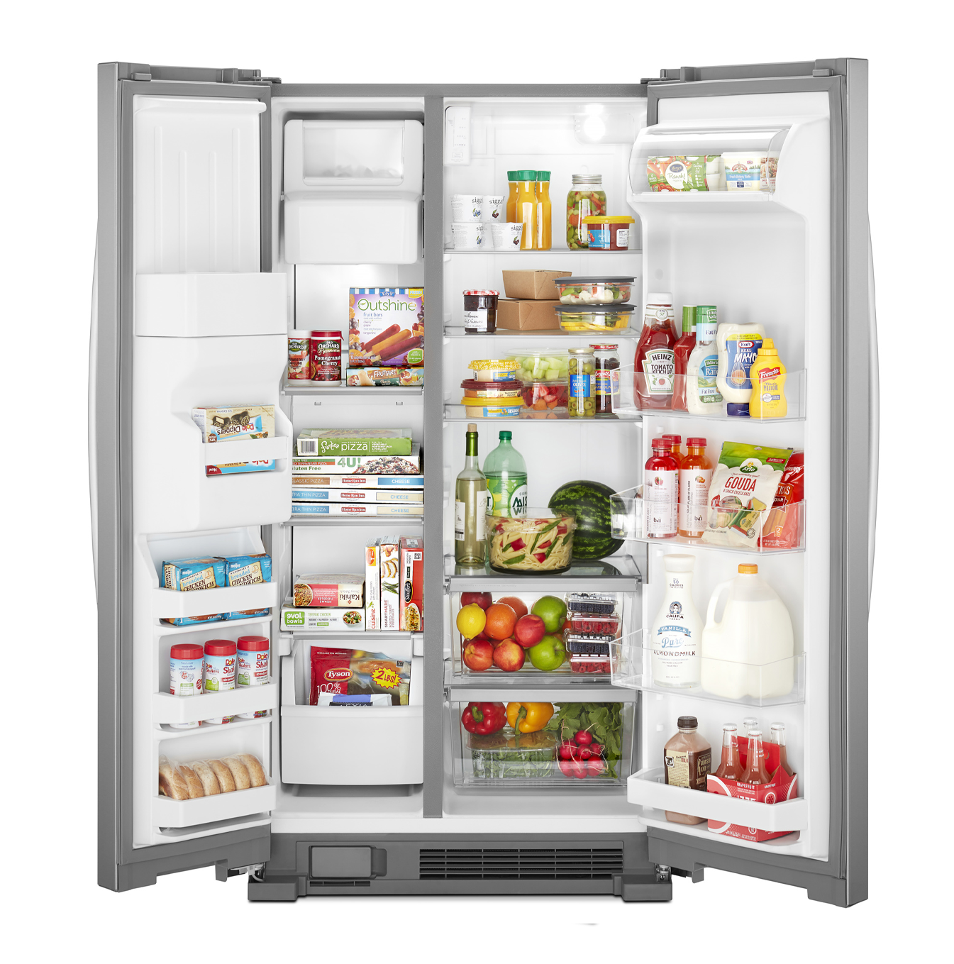 Refrigerador side by side 25 pies inverter con dispensador acero inoxidable Marca: Whirlpool