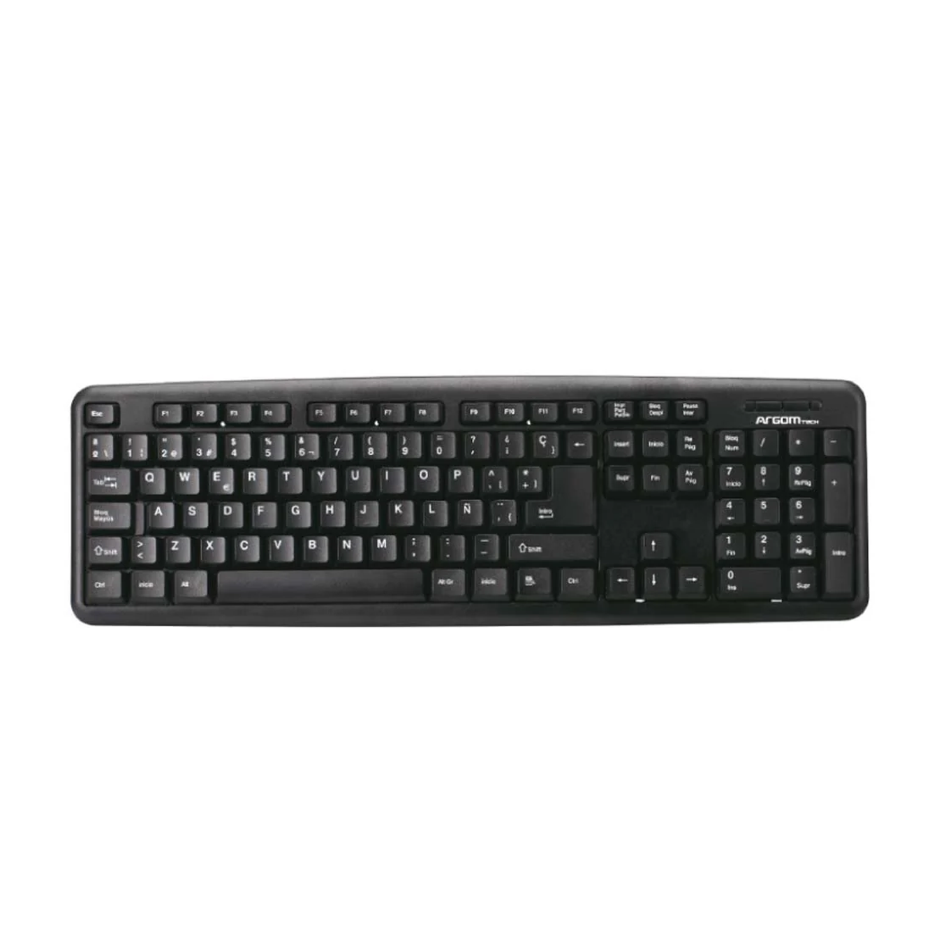 Teclado standard membrana USB español negro ARG-KB-7414 Marca: Argom