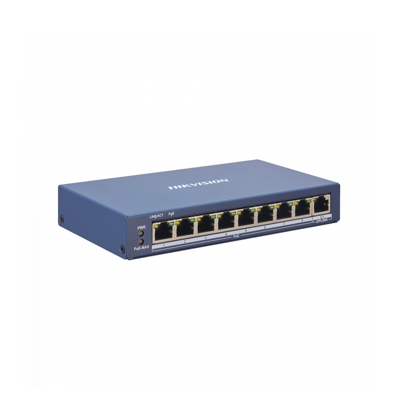 Switch PoE administrable 8 puertos PoE 802.3af/at RJ45 de 10/100 Mbps Marca:Hikvision