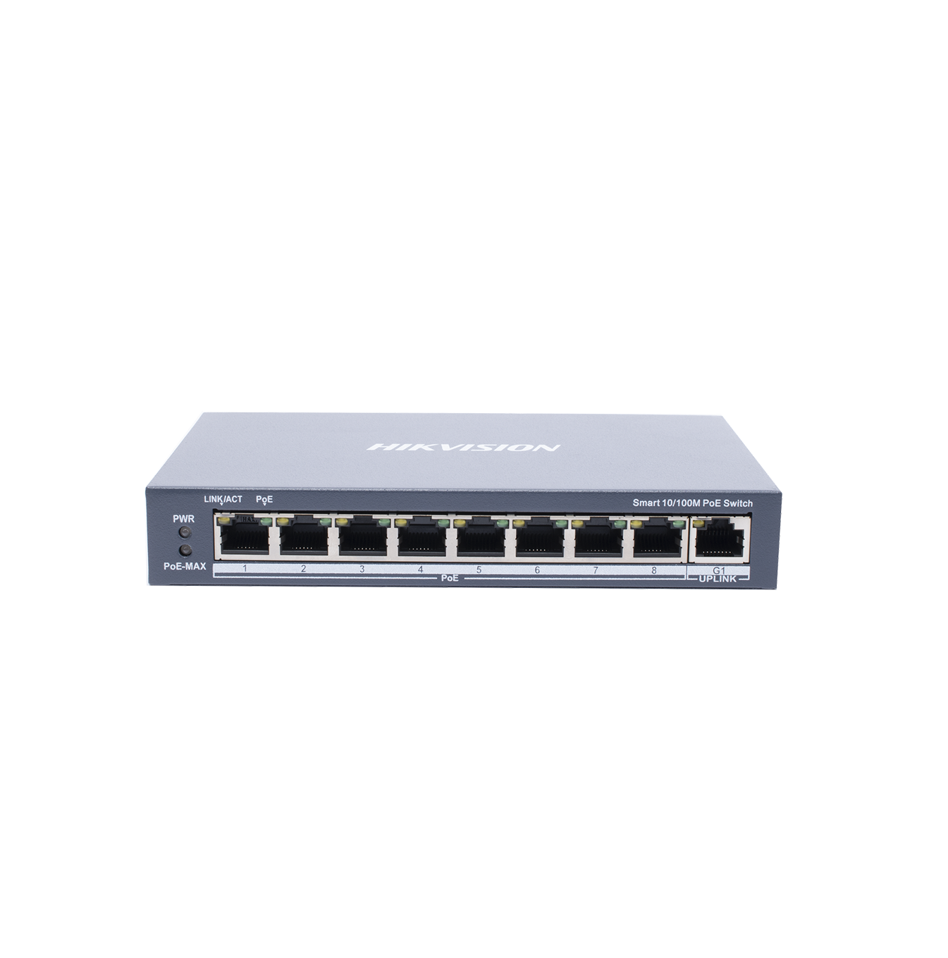 Switch PoE administrable 8 puertos PoE 802.3af/at RJ45 de 10/100 Mbps Marca:Hikvision