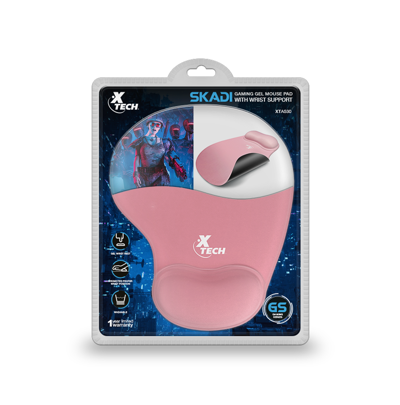 Mouse pad with wrist pillow Gaming Pink XTA-530 Marca: Xtech