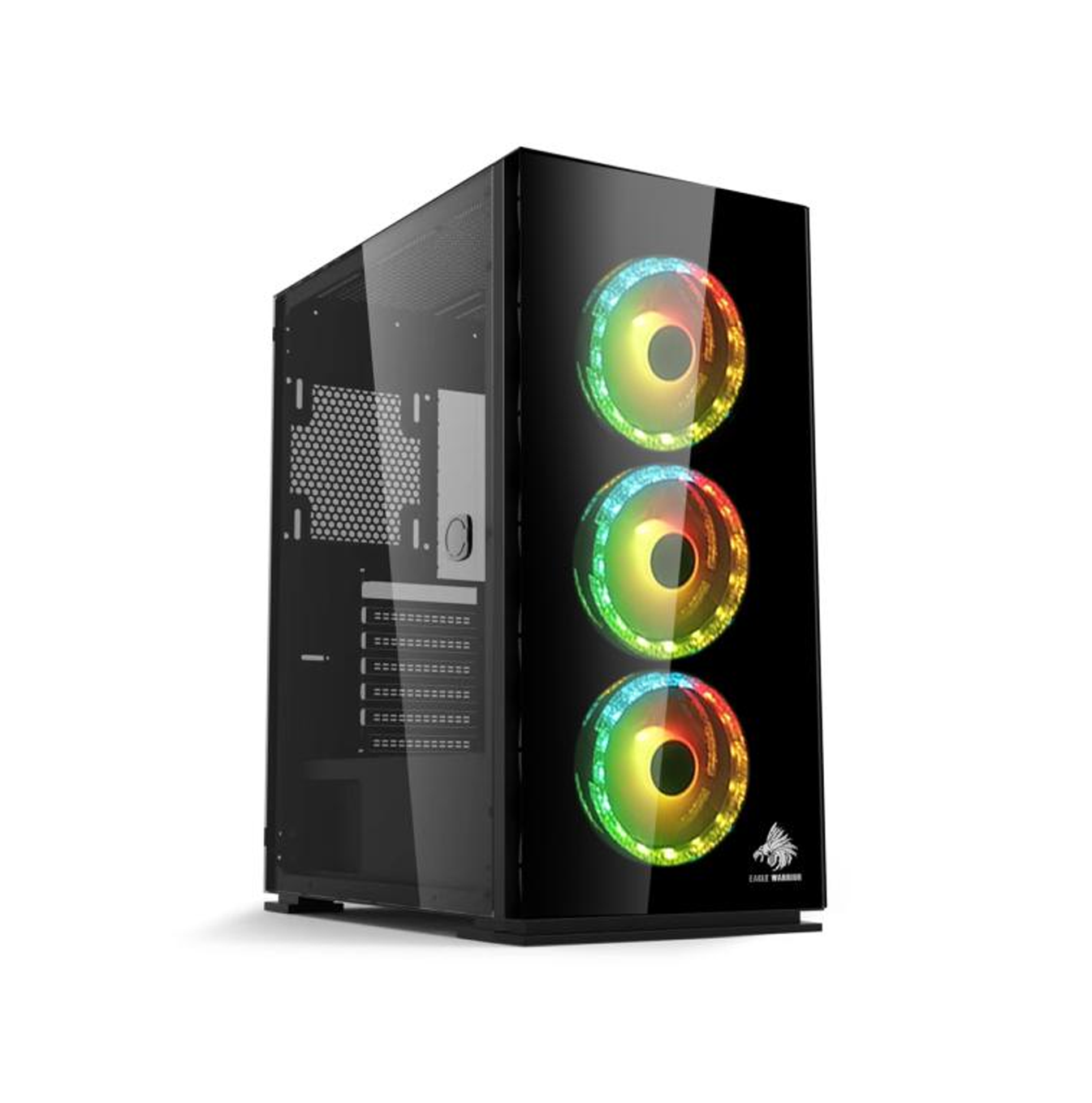 Case gamer H467 con abertura lateral CG03YHRA001C Marca: Eagle Warrior