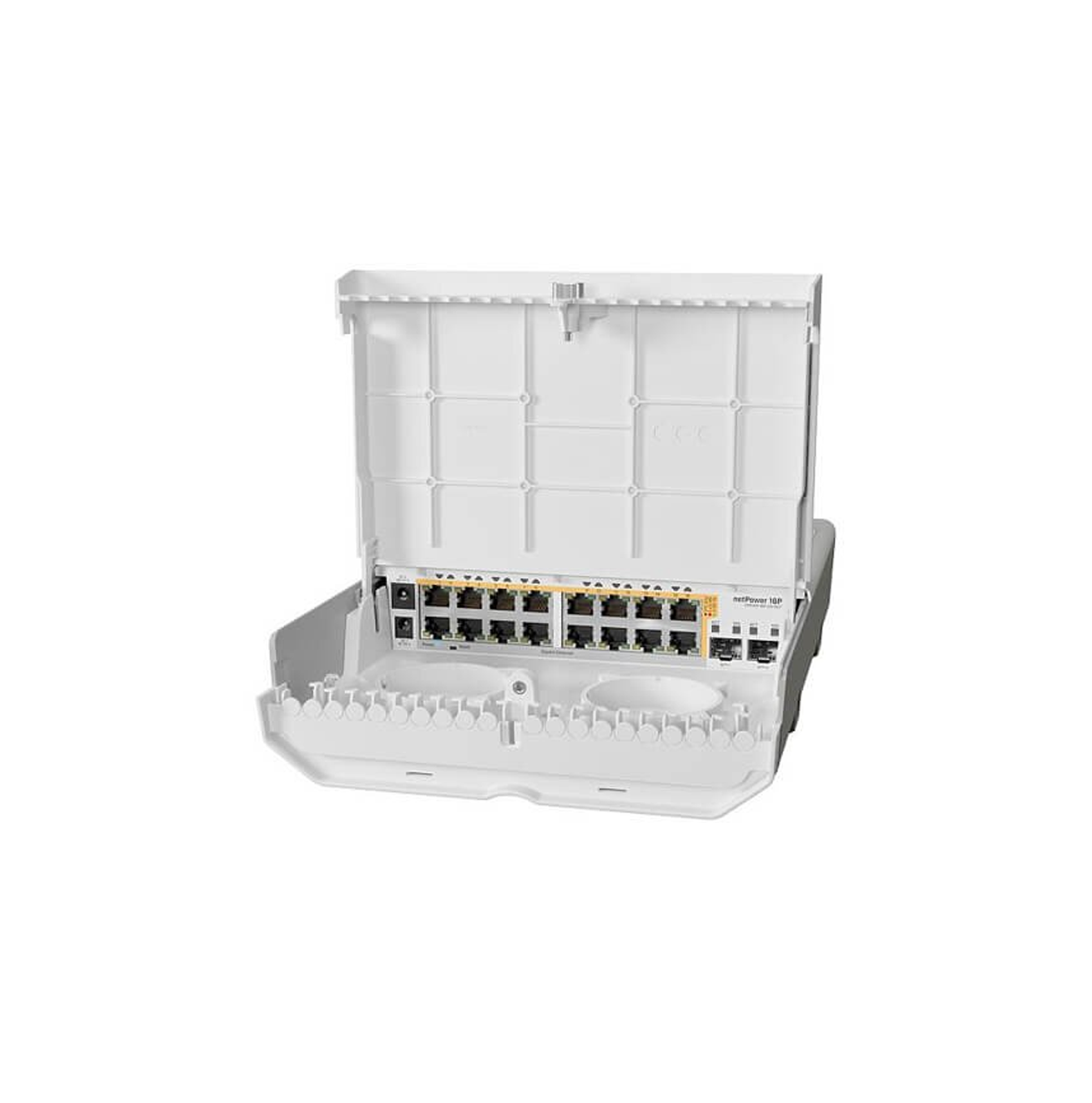 Switch PoE para poste 16 puertos PoE Gigabit Marca: Mikrotik