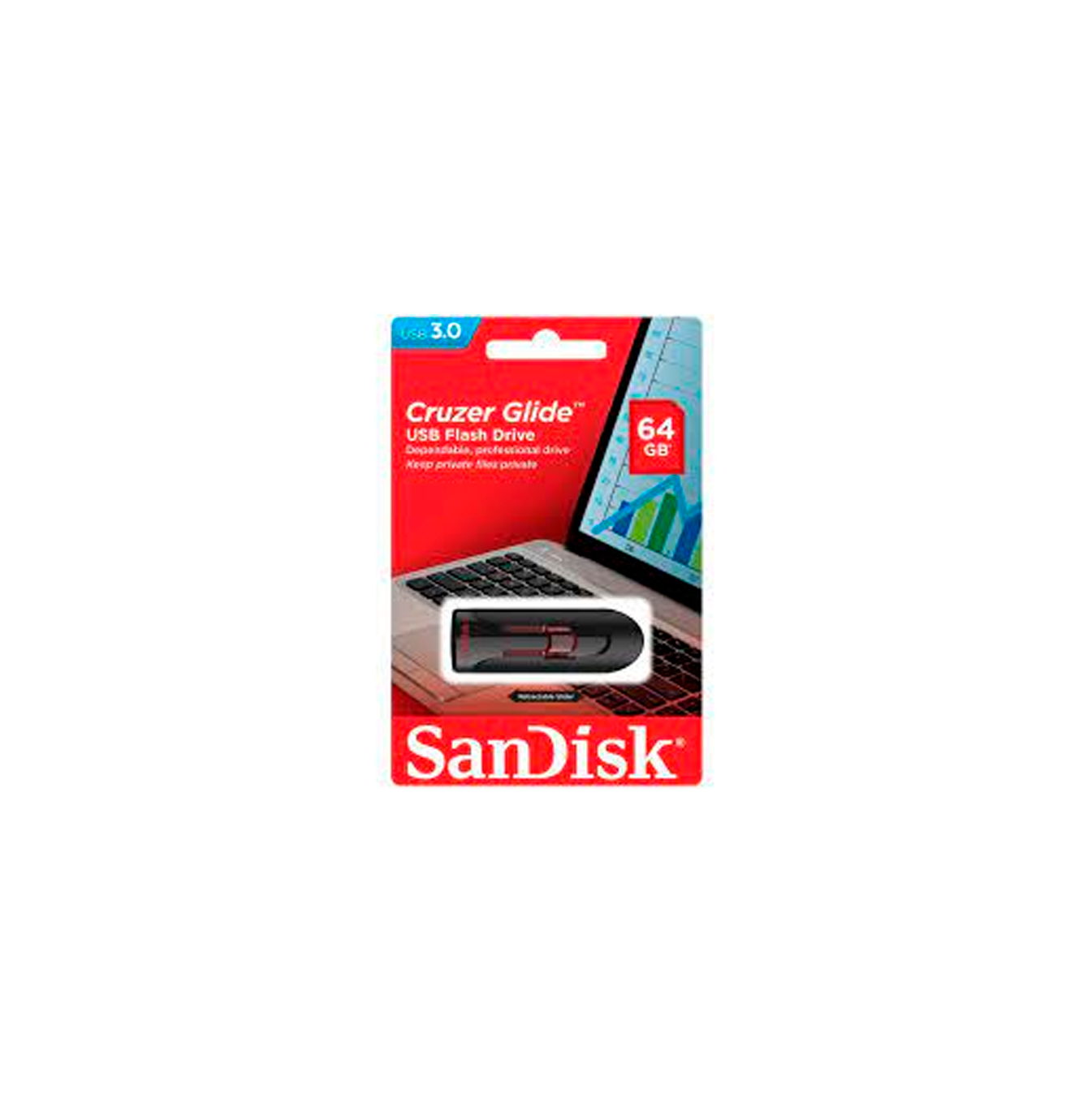 Unidad flash USB SanDisk Cruzer Glide 3.0 64 GB Marca: SanDisk