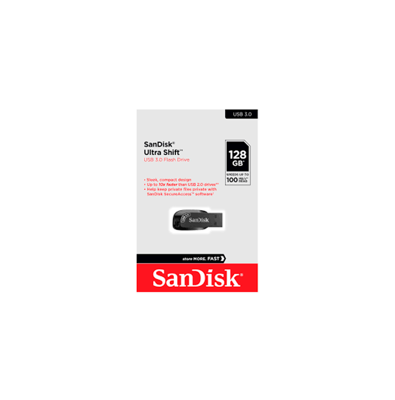 Unidad flash USB SanDisk Ultra Shift 128 GB Marca: SanDisk