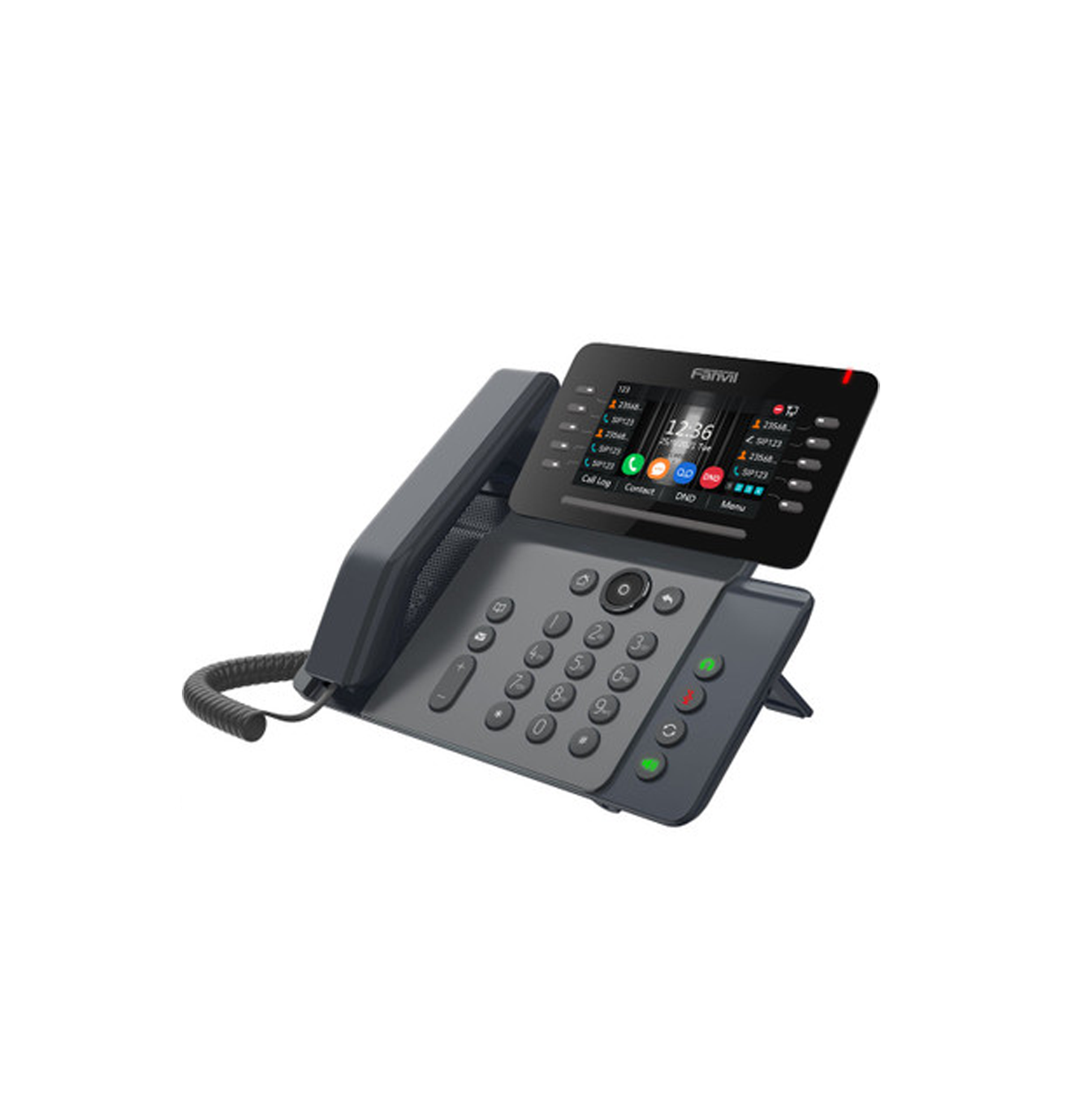 Telefono IP hasta 12 líneas y teclas DSS inteligentes. PoE. Pantalla LCD a color de 3,5”, Audio HD en altavoz y auricular V64 Marca:Fanvil