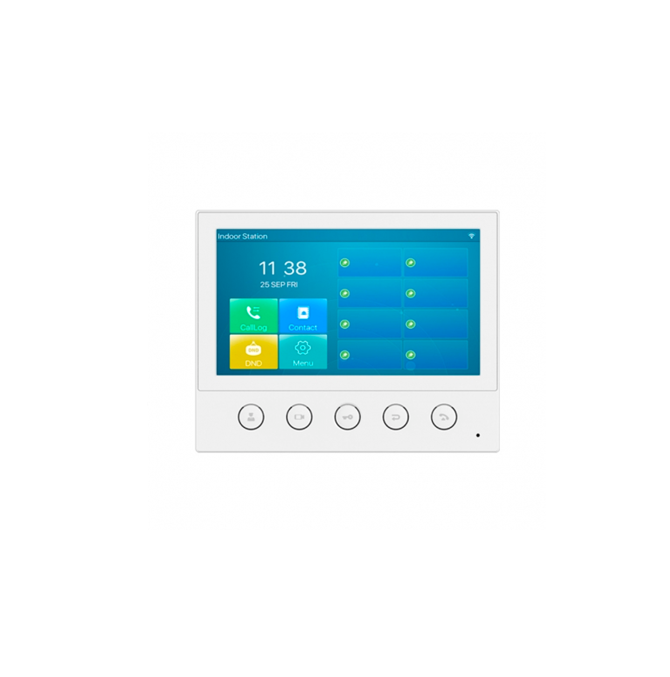 Monitor IP/SIP para interior, Wi-Fi, pantalla táctil de 7", audio de 2 vías, PoE, 8 interfaces de entrada de alarma I53W Marca:Fanvil