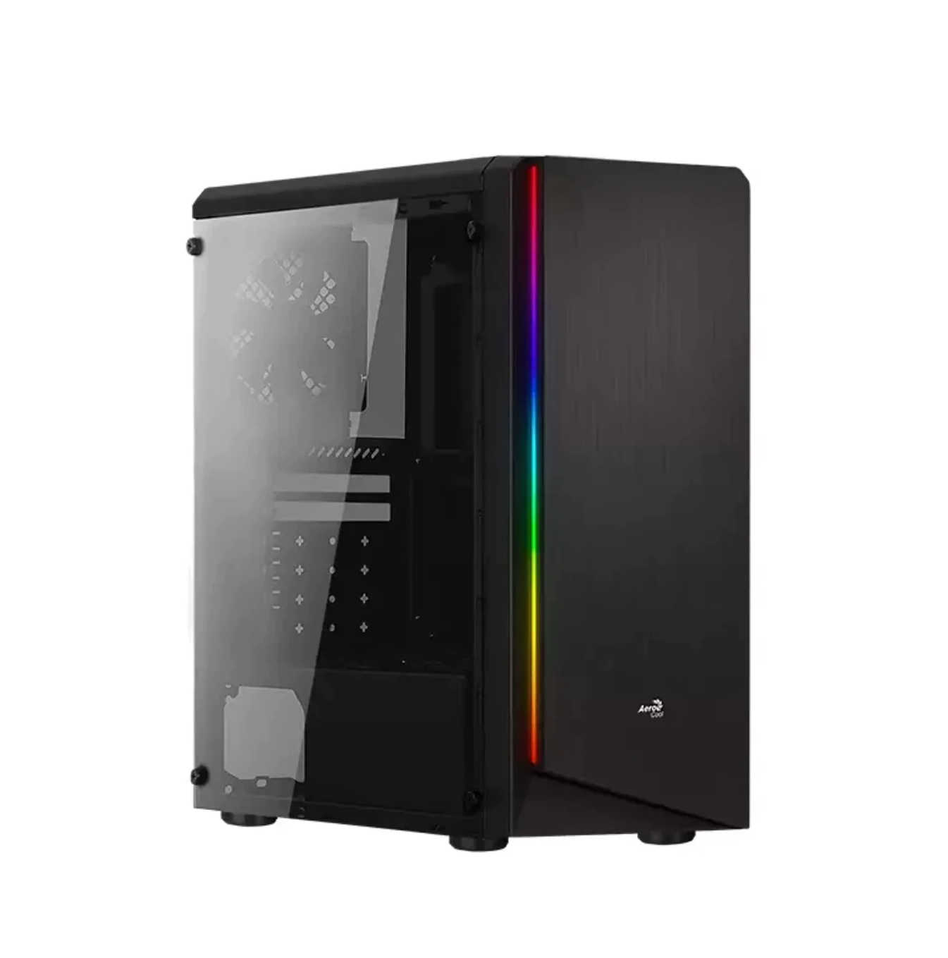 Case gamer Rift vidrio templado frente RGB ACCM.PV13012.11 Marca: Aerocool