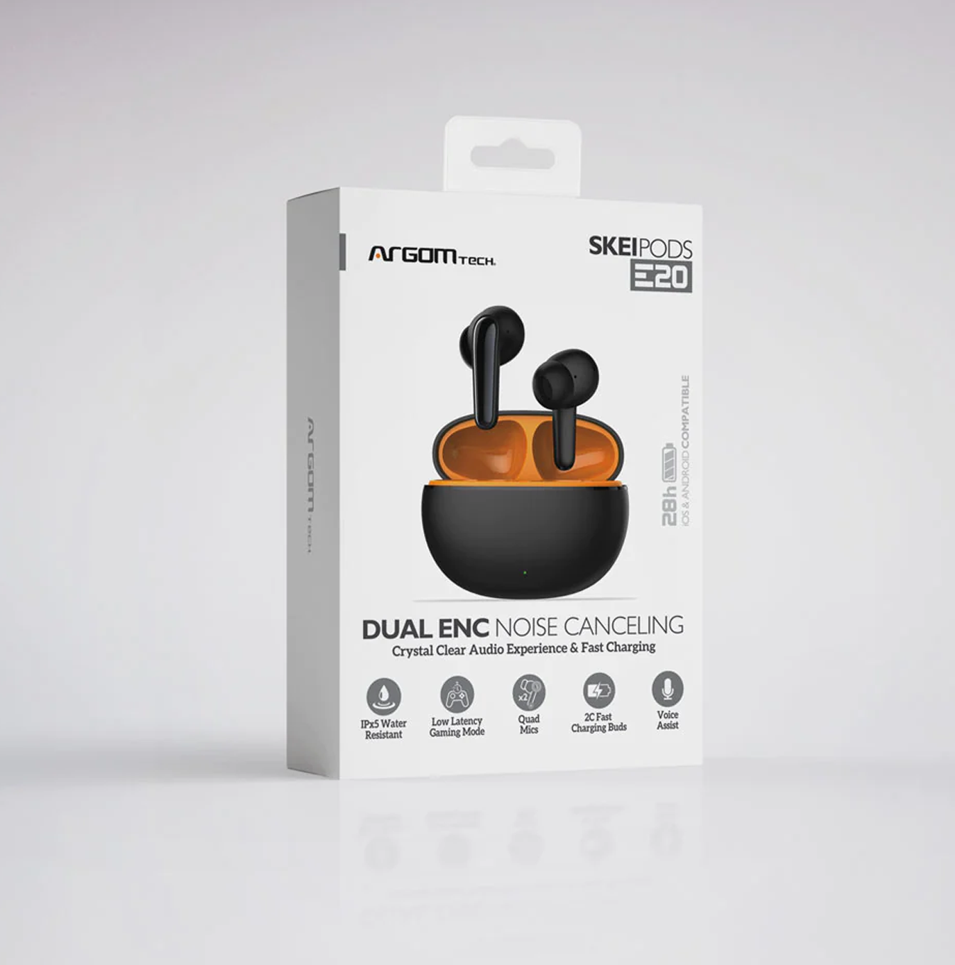 Auricular True Wireless Earbubs E20ENC IPX5 ARG-HS-5020BK Marca: Argom