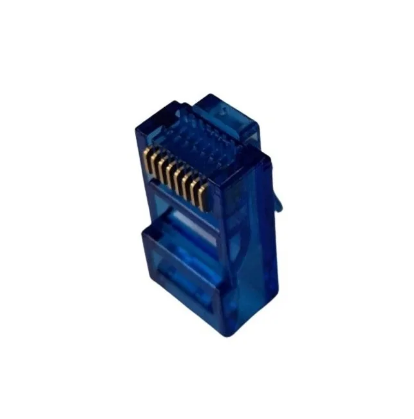 Conector RJ45 Cat5E color azul transparente MME-21-100B Marca: Cablix