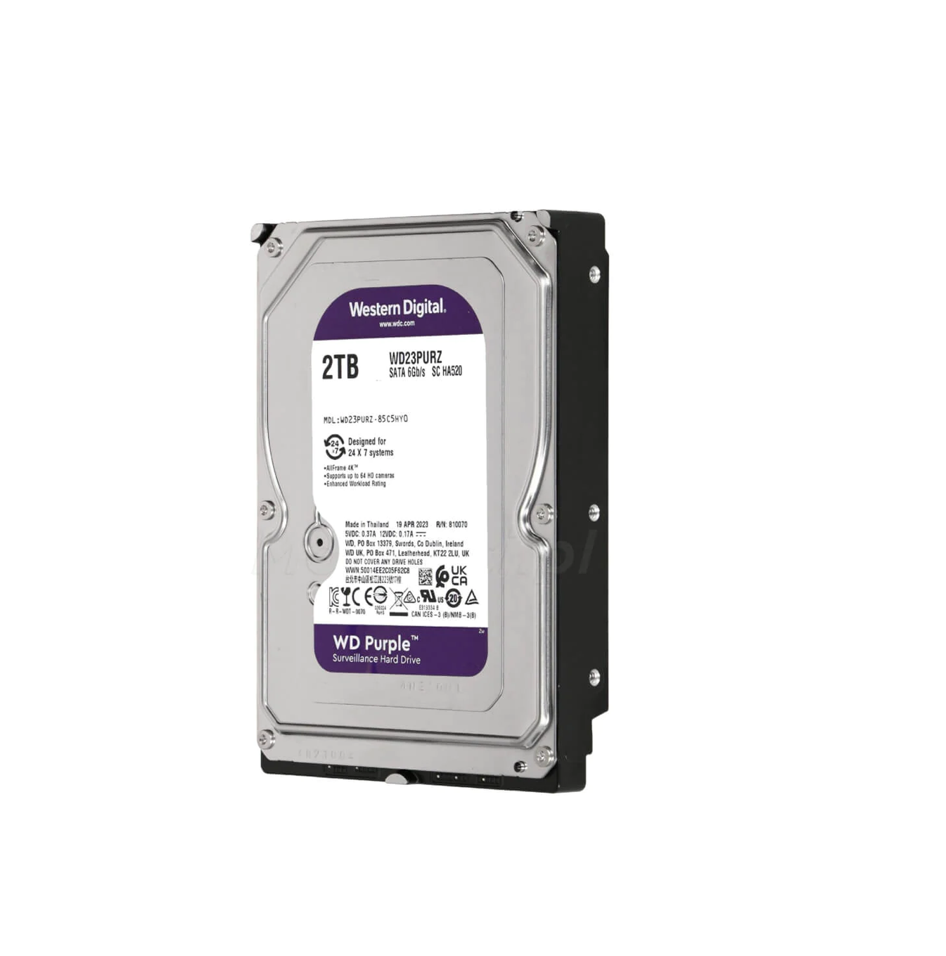 Disco duro interno de 2TB Purple Surveillance WD23PURZ Marca: Western Digital