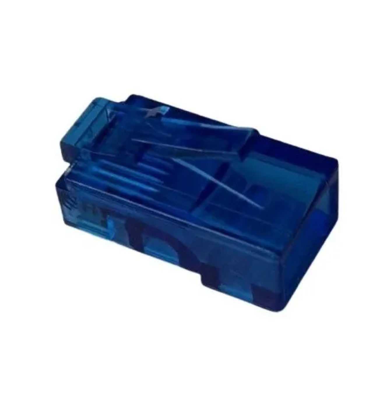 Conector RJ45 Cat5E color azul transparente MME-21-100B Marca: Cablix