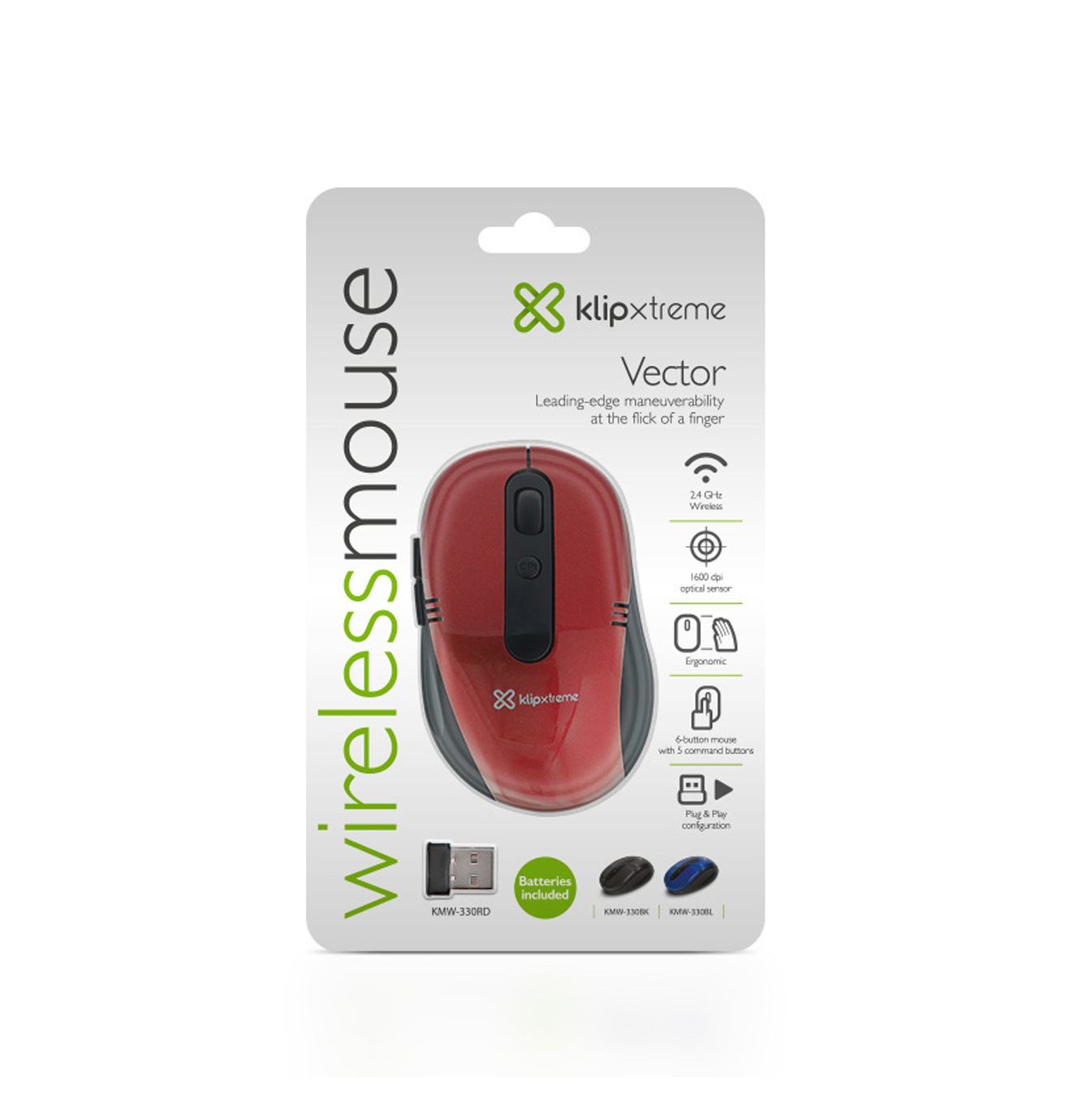 Mouse inalámbrico ergonómico KMW-330 Marca: Klip Xtreme