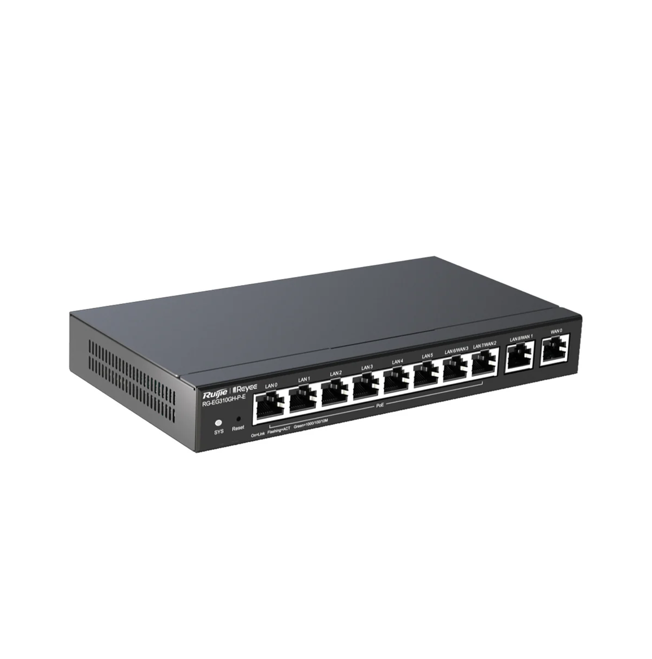 Router 8 PoE +2 GE 120W Hasta 4 WAN 300 usuarios / SMB 1.5Gbps rendimiento Marca: Ruijie