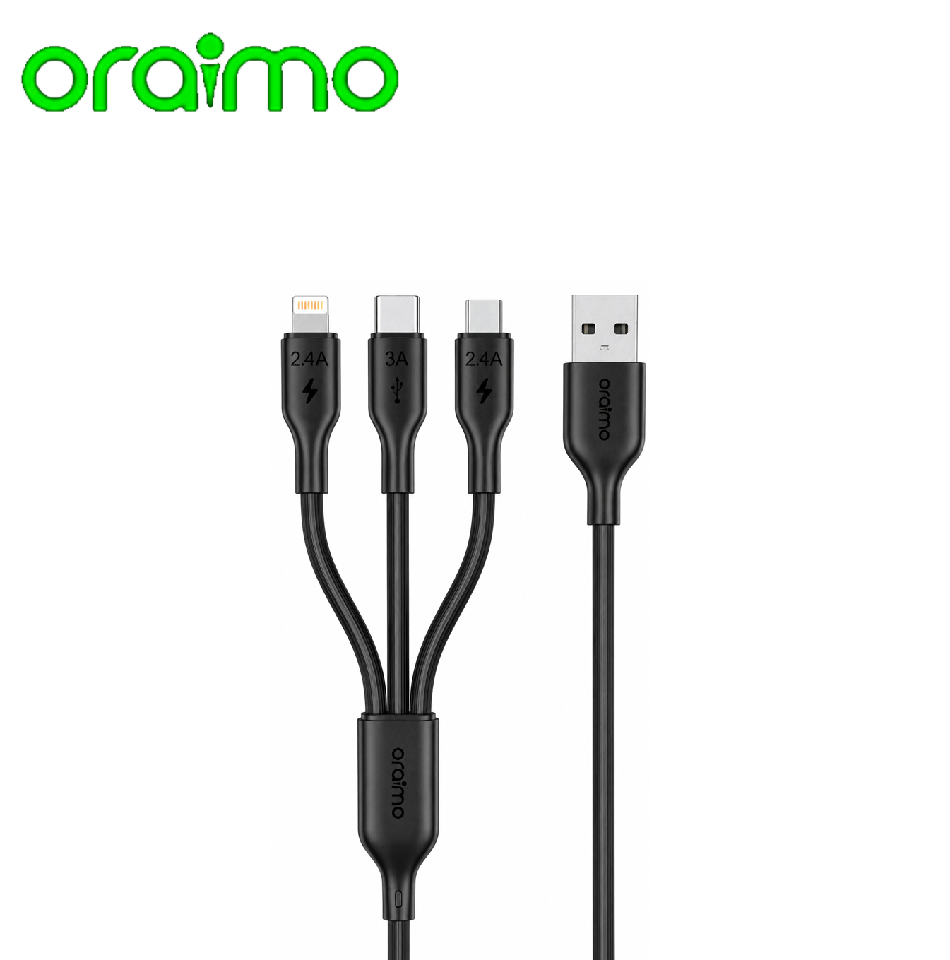 Cable USB-A a USB-C Lightning Micro-USB OCD-118MCL Marca: Oraimo