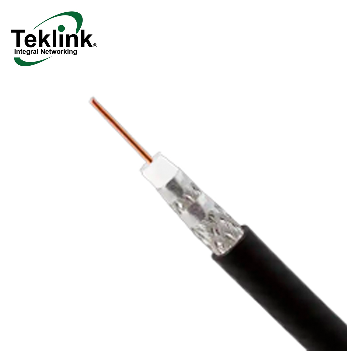 Cable Coaxial Negro Exterior CAX-R660-BK Marca: Teklink