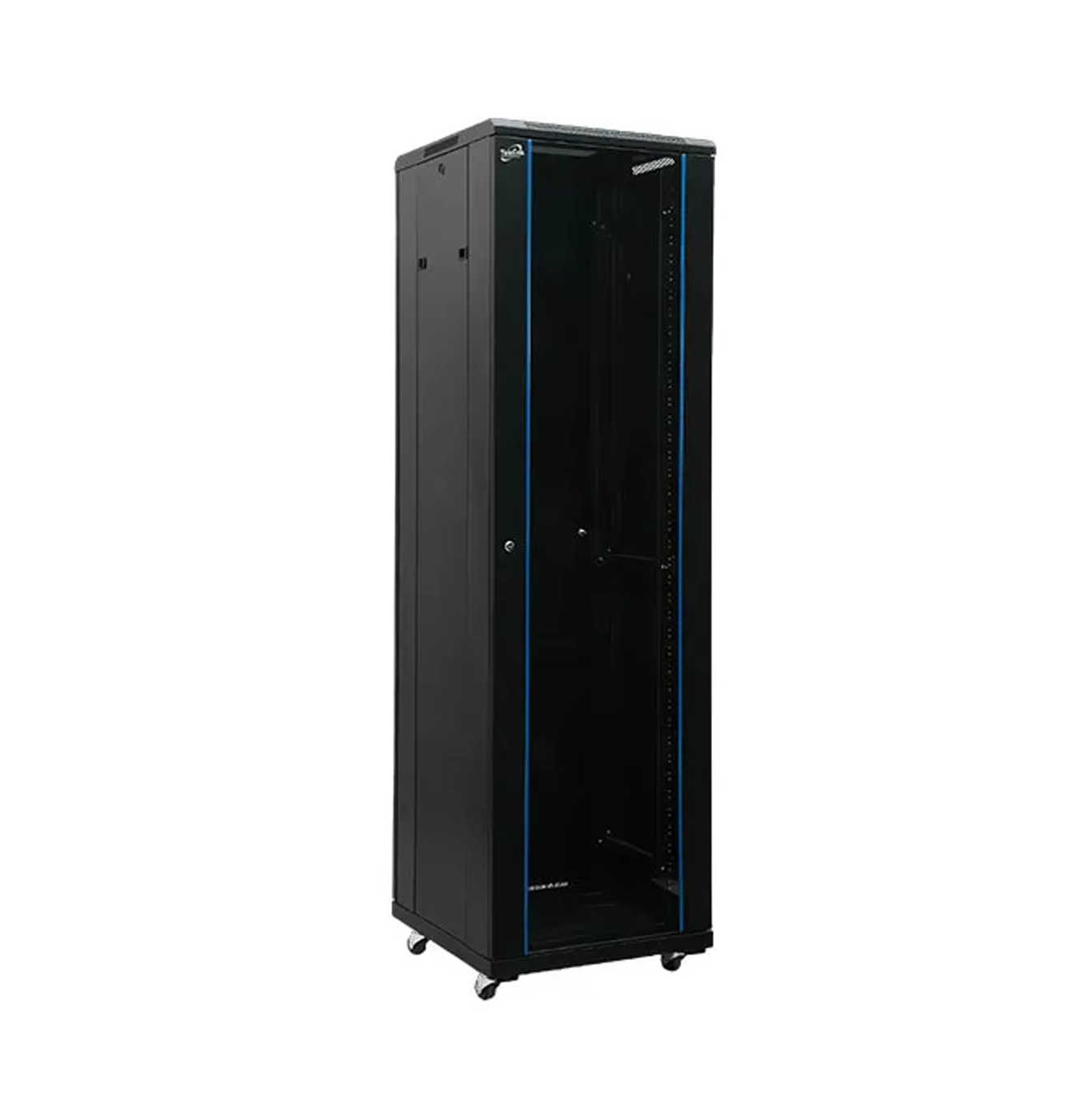 Gabinete cerrado de piso redes/cómputo 42U puerta de vidrio Marca: Teklink