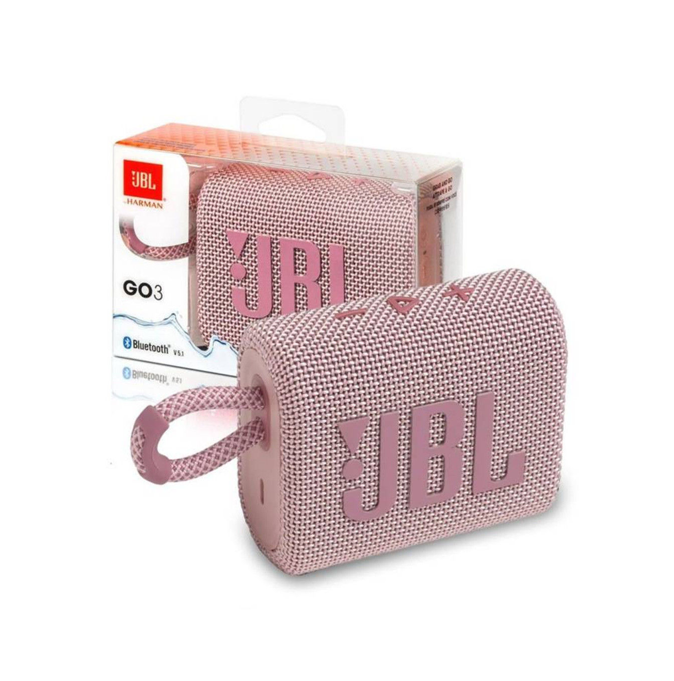 Parlante GO3 Bluetooth impermeable rosa JBLGO3PINKAM Marca: JBL