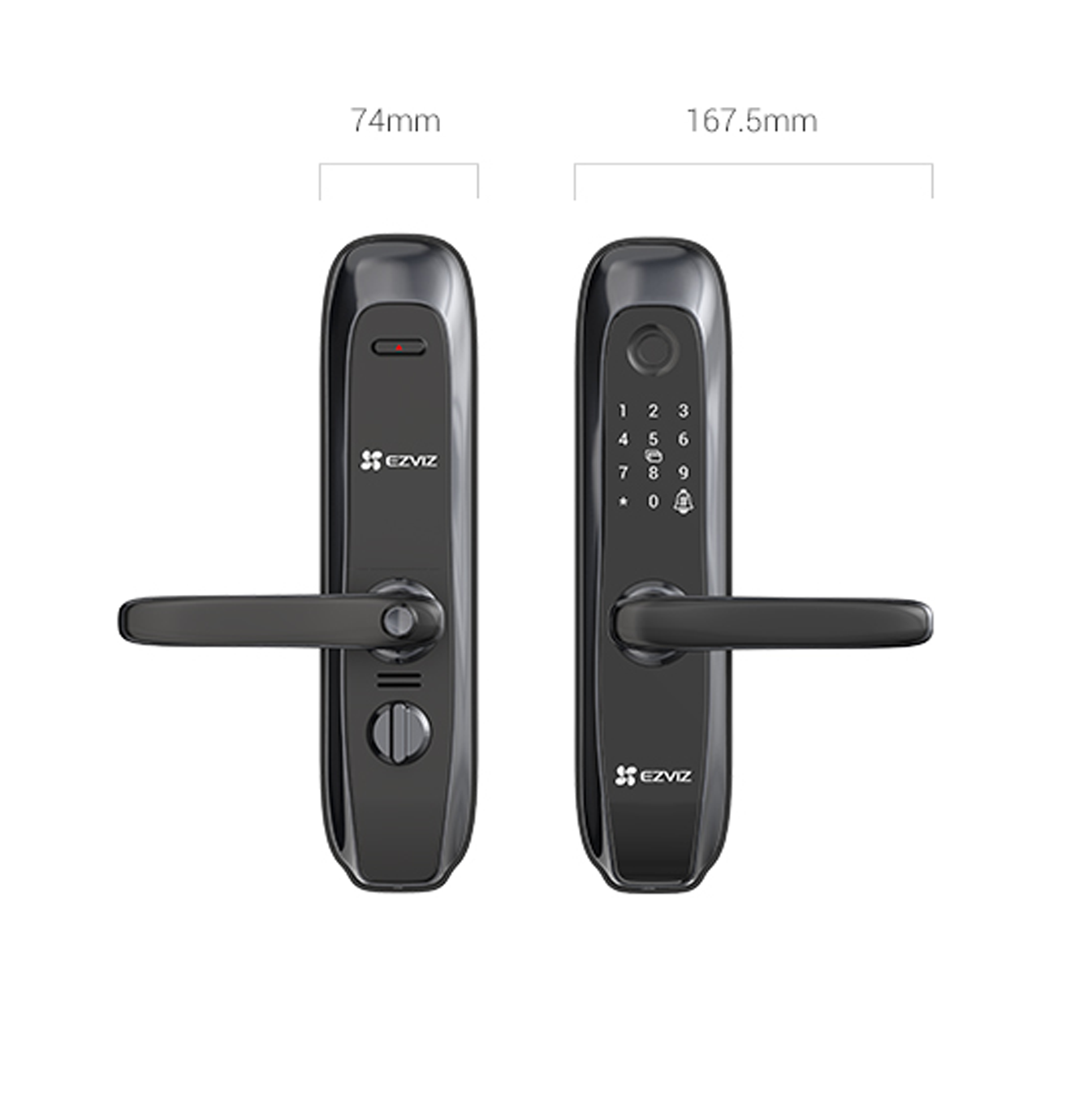 Cerradura inteligente de huella dactilar color negro L2S Marca: EZVIZ