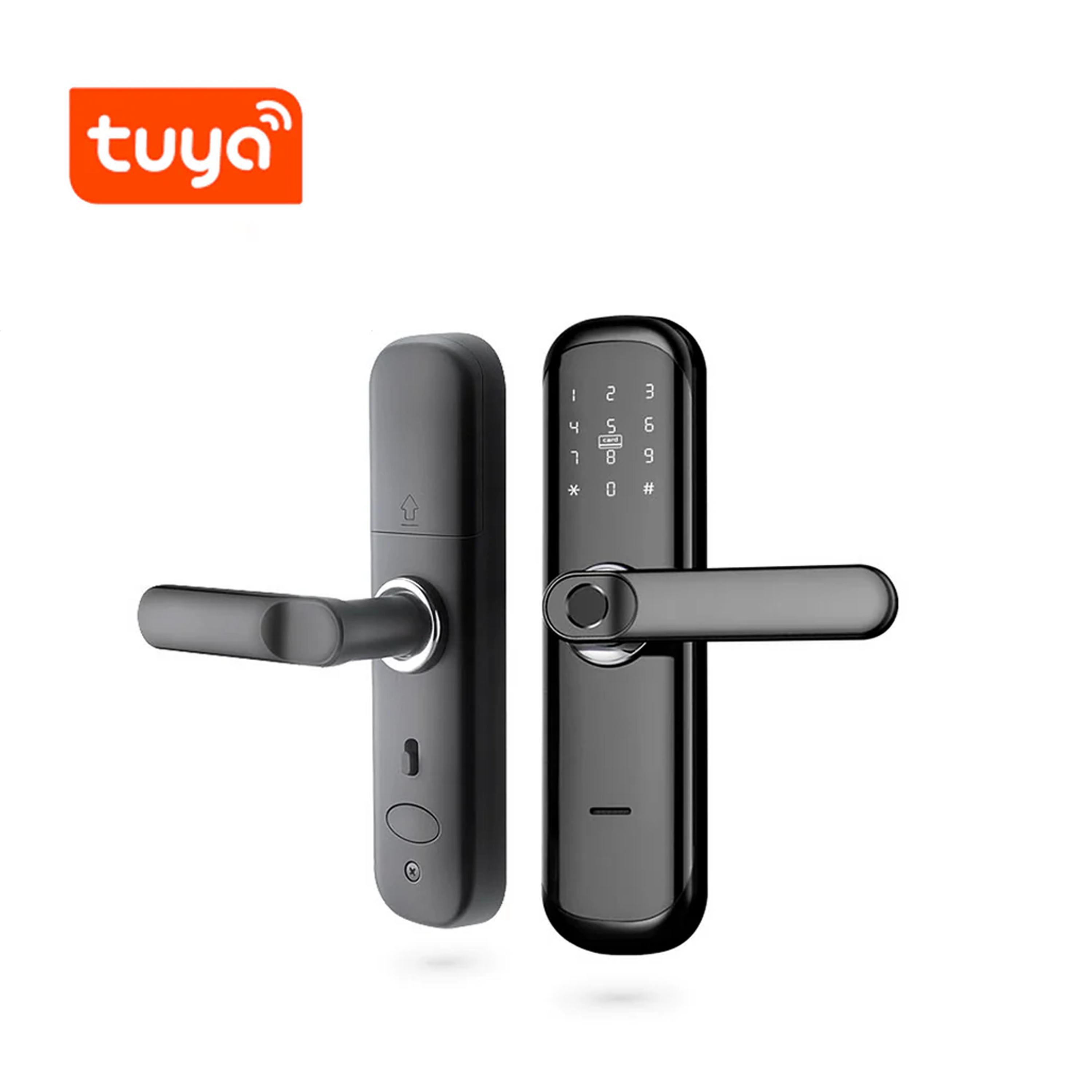Cerradura inteligente con huella digital para puerta,  WiFi, contraseña, Tarjetas de proximidad HR01 Marca: Tuya