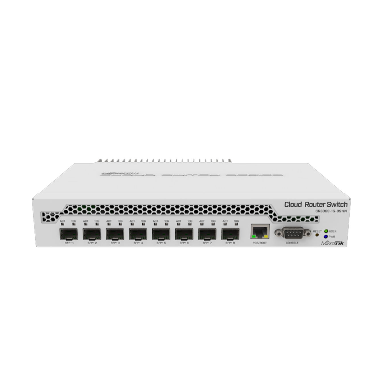 Router Switch 1 Puerto Giga y 8 puertos SFP+  CRS309-1G-8S+IN Marca: Mikrotik