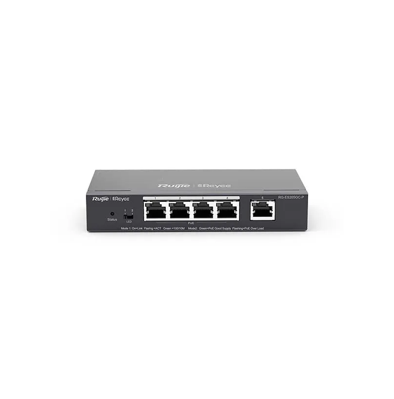 Switch de 4 puertos POE 4+1 54W VLAN RG-ES205GC-P Marca: Ruijie Reyee