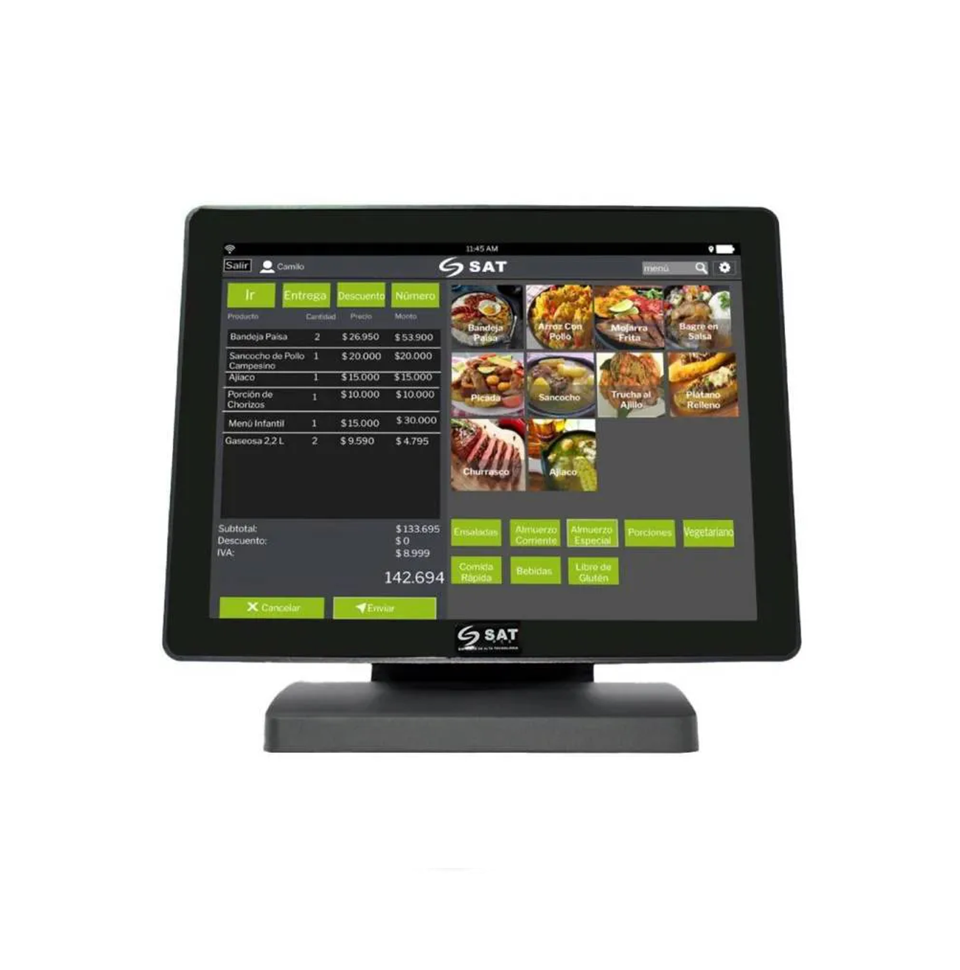 Monitor Touch 2013FPH 21" HDMI VGA 7645 Marca: Custom America