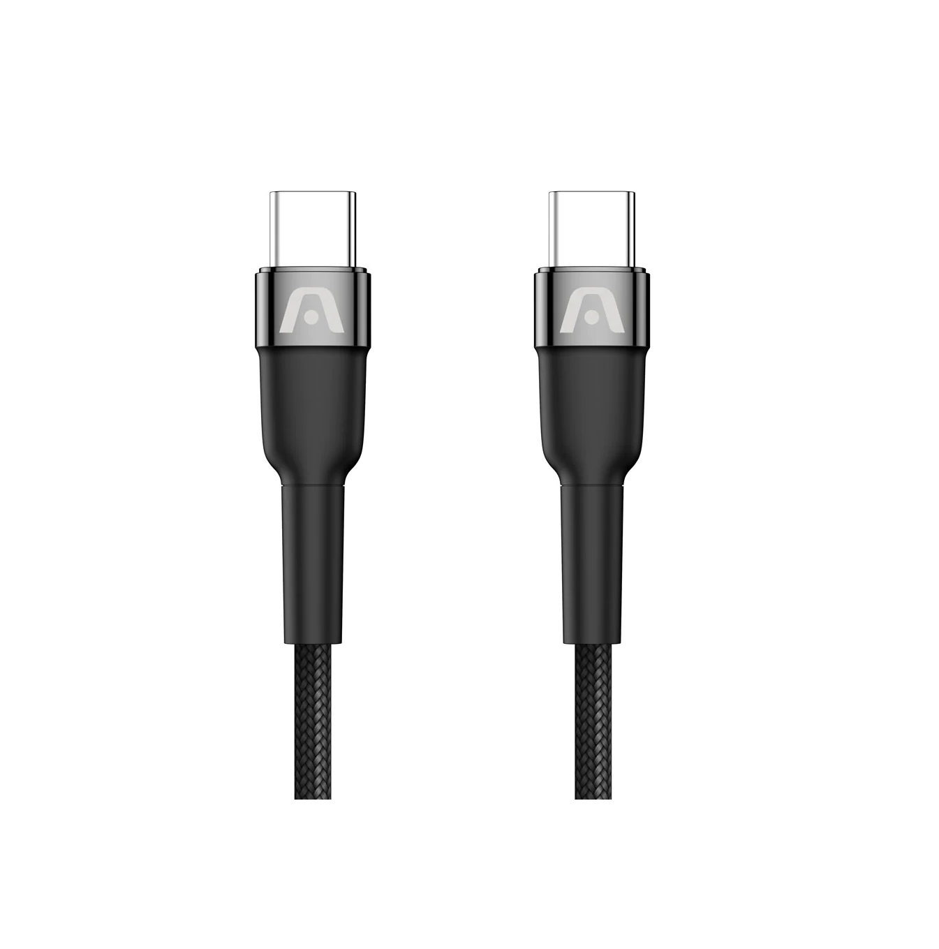 Cable dura Speed 65W PD fast charge Type-C TYPE-C nylon braided 1.8mm/6FT color negro Marca: Argon