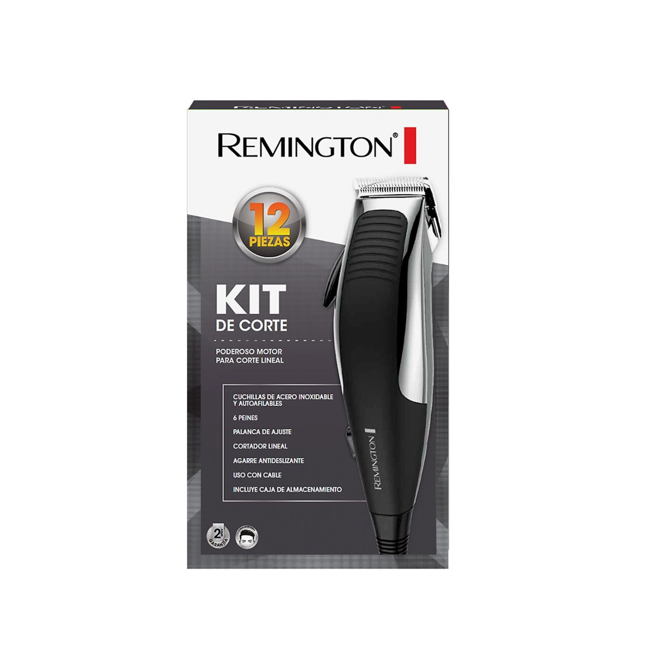 Kit cortadora de cabello 12 piezas cromada HC1080 Marca: Remington