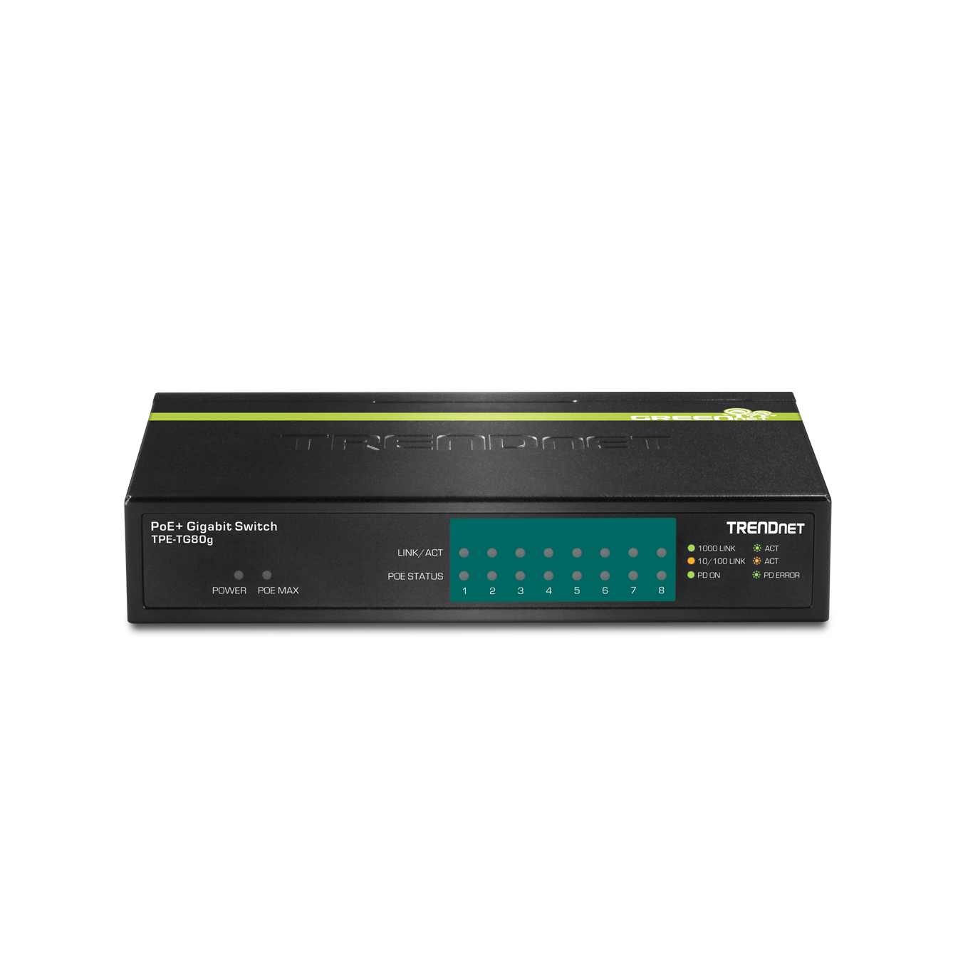 Switch web gigabit green net de 8 puertos POE+ TPETG80GA Marca: TRENDnet