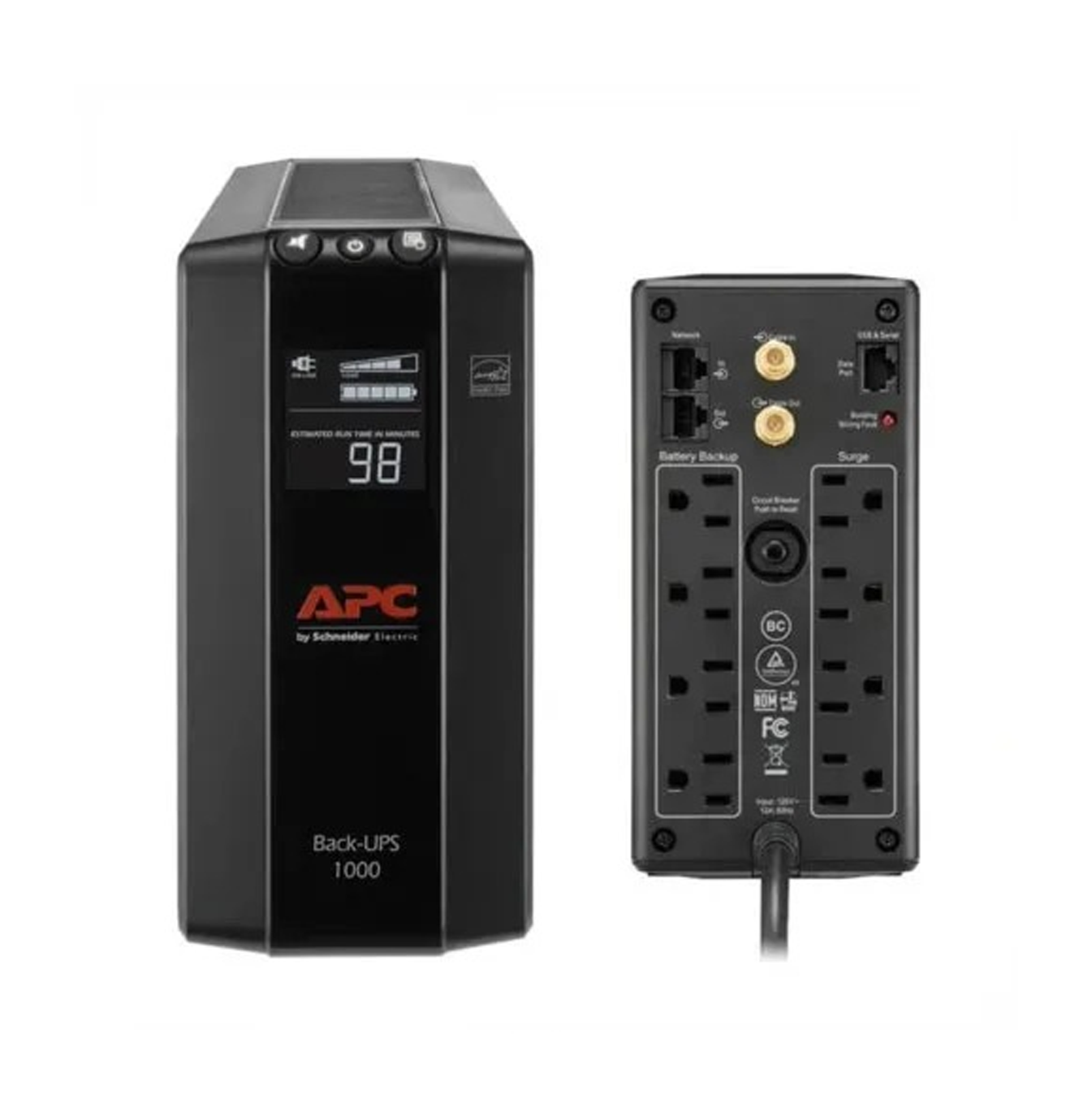 UPS Back 1000VA LCD AVR 120V BX1000M-LM60 Marca: APC