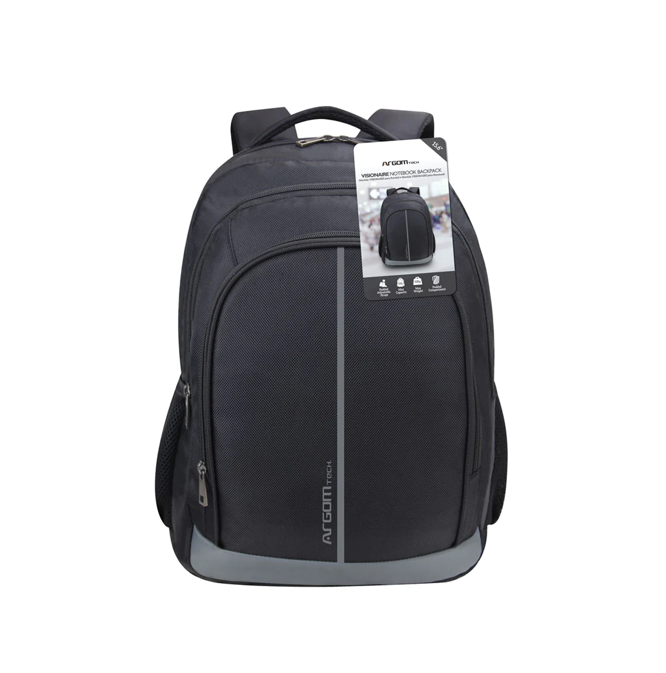 Mochila Visionaire 15.6" color negro ARG-BP-0728BK Marca: Argom