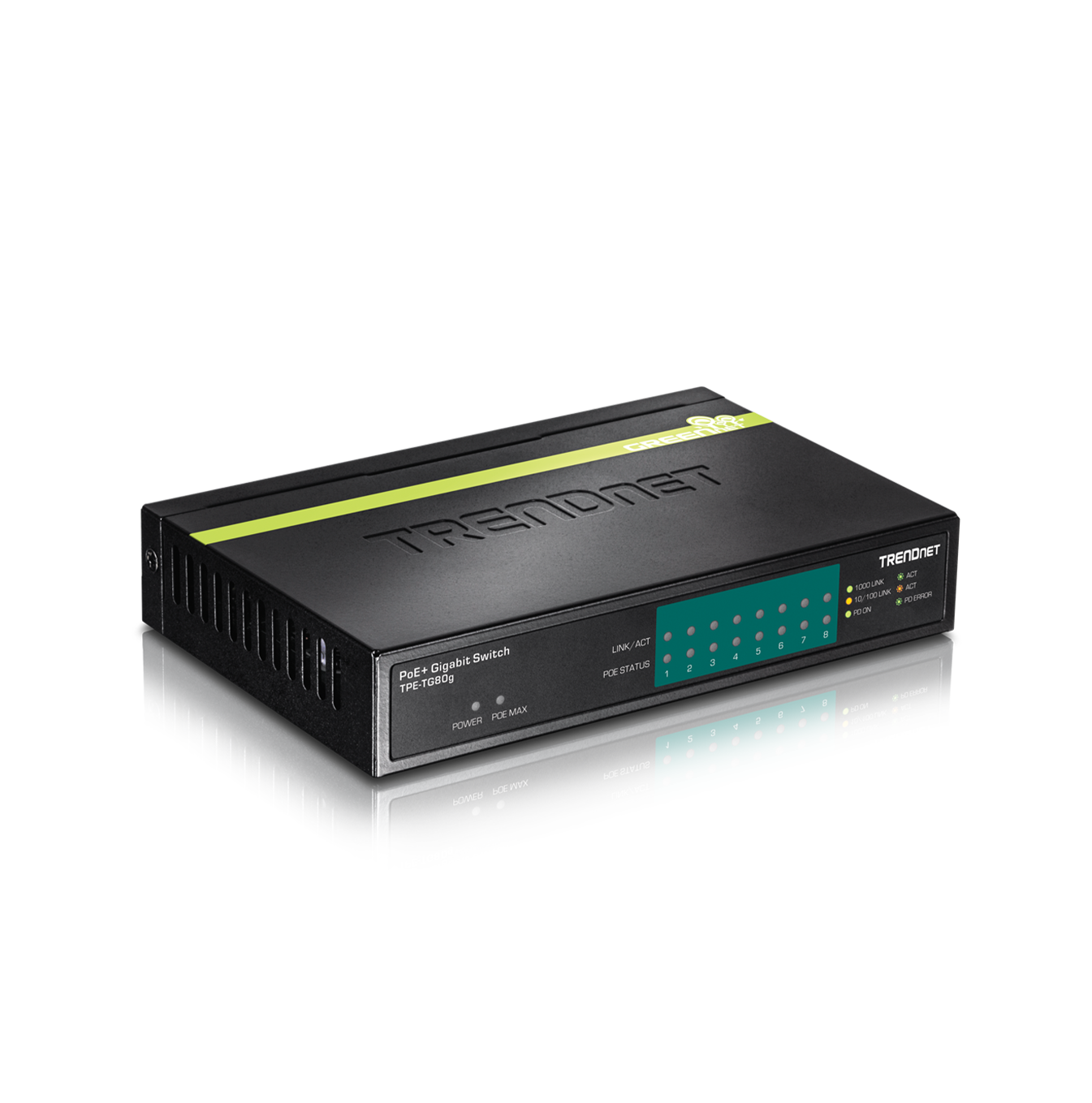 Switch web gigabit green net de 8 puertos POE+ TPETG80GA Marca: TRENDnet