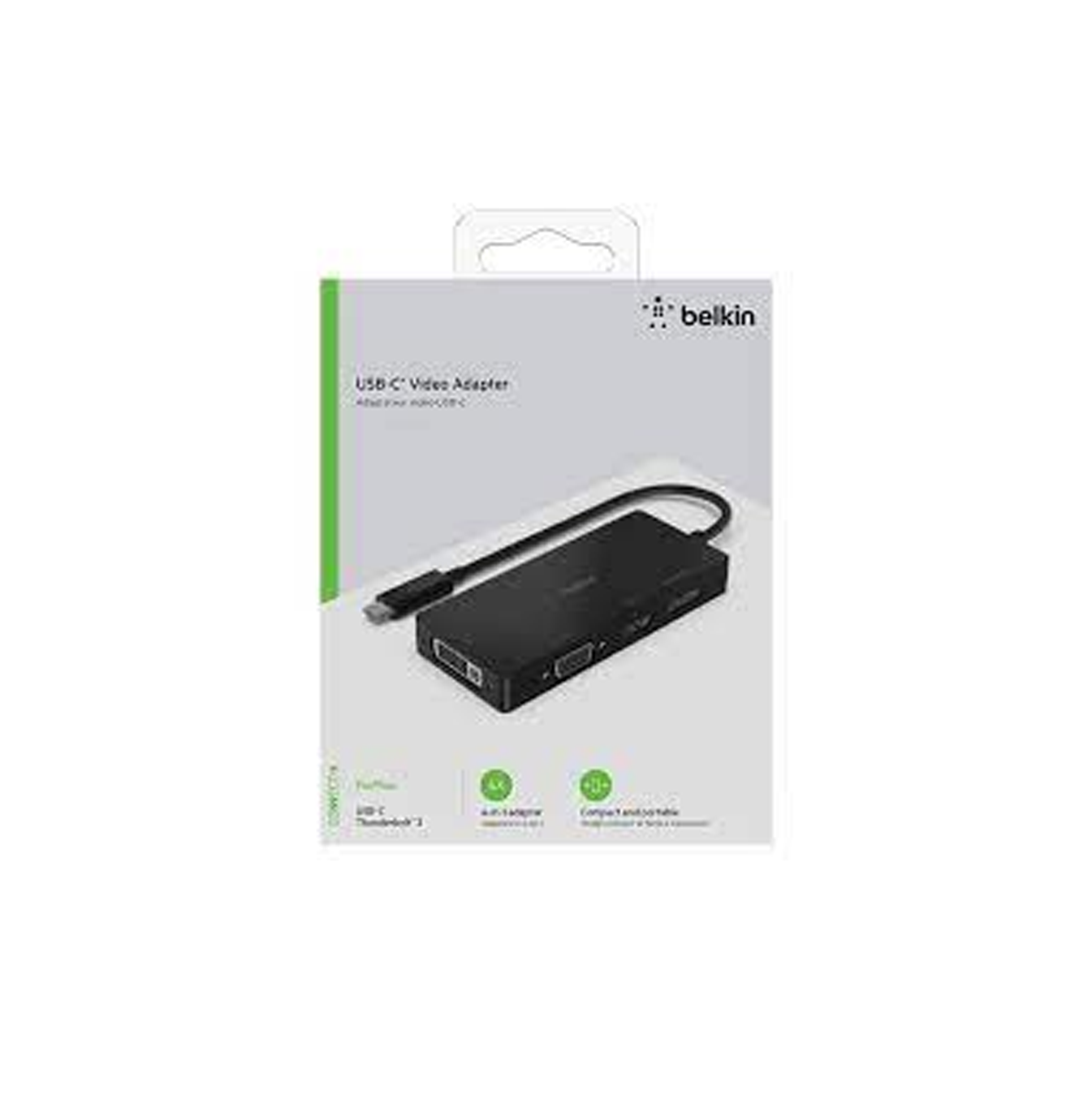 Adaptador de vídeo 24 pin USB-C macho a HD-15 (VGA), DVI-I, HDMI, DisplayPort hembra Marca: Belkin