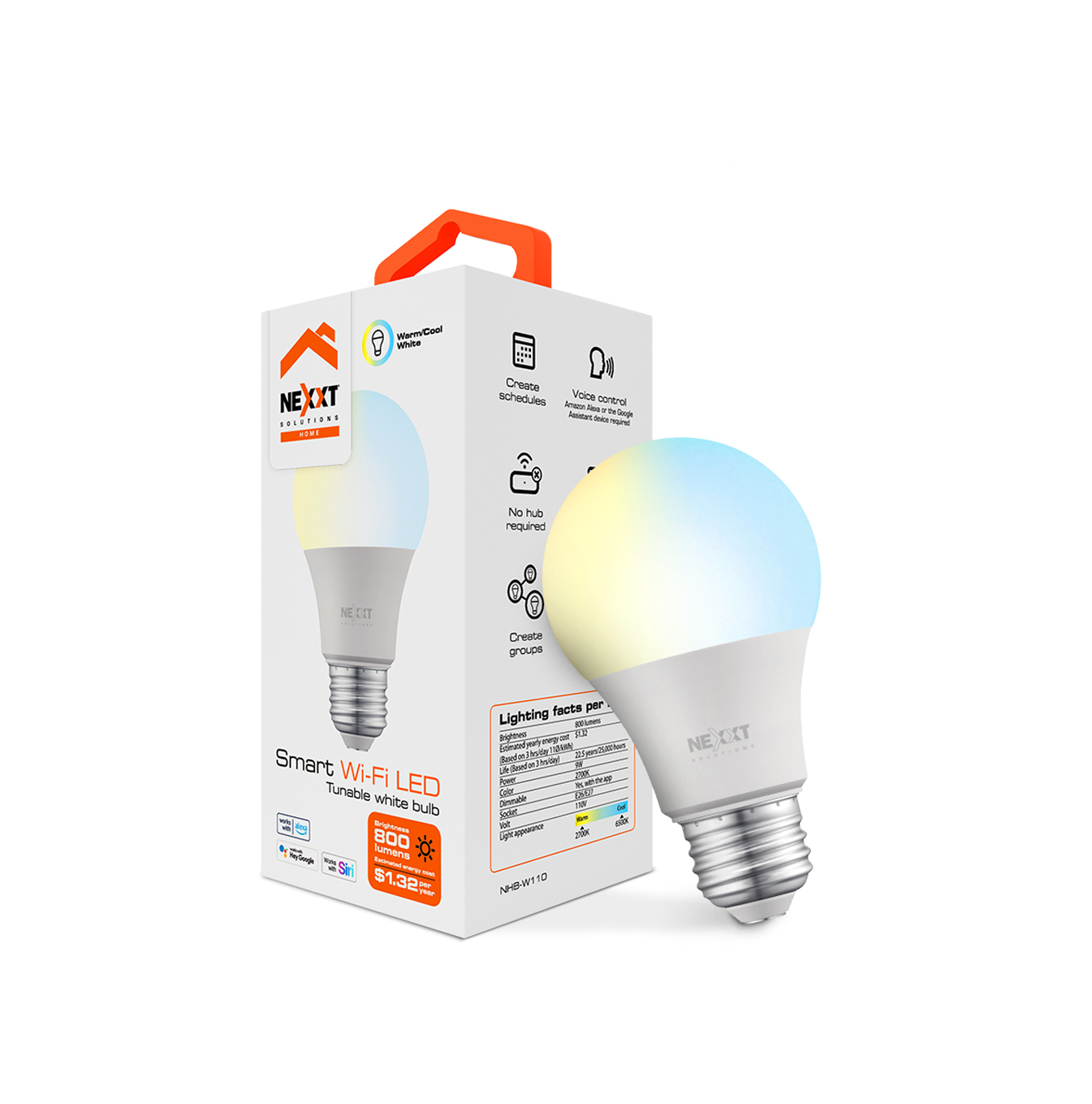 Bombillo LED inteligente Wi-Fi NHB-W110 Marca: Nexxt