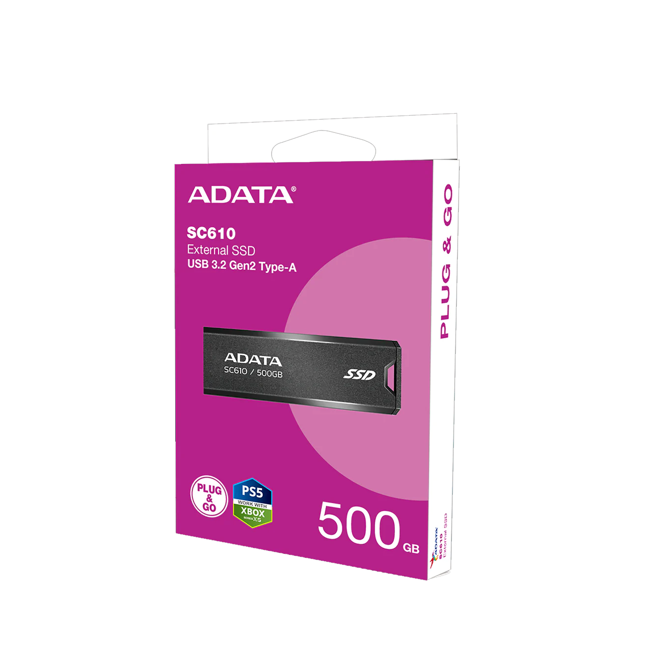 HD externo solido 3.2 500GB Black/Red SC610-500GB-CBK/RD Marca: ADATA