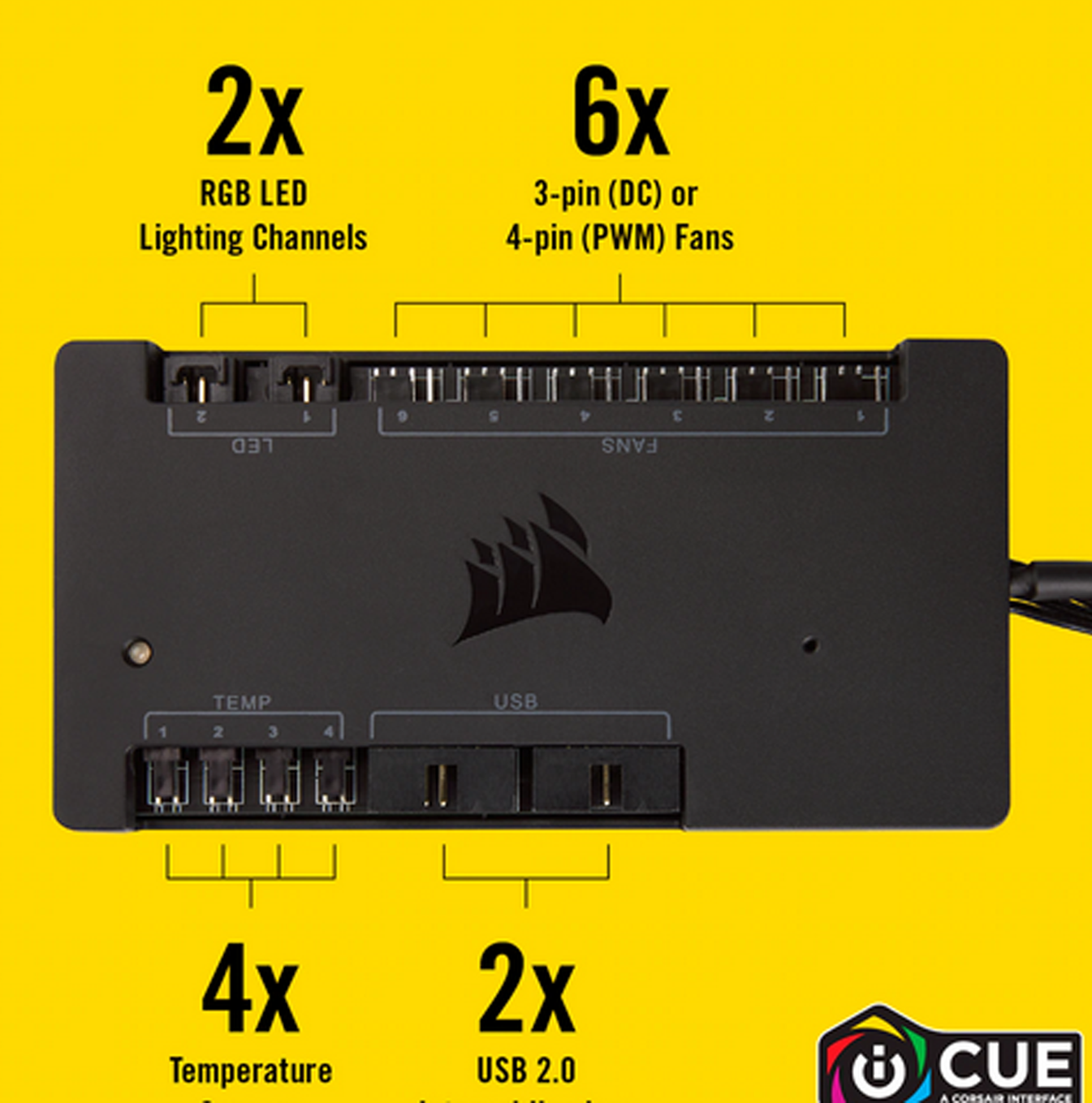 Controlador de luces y abanico PRO ICUE CL-9011110-WW Marca: Corsair