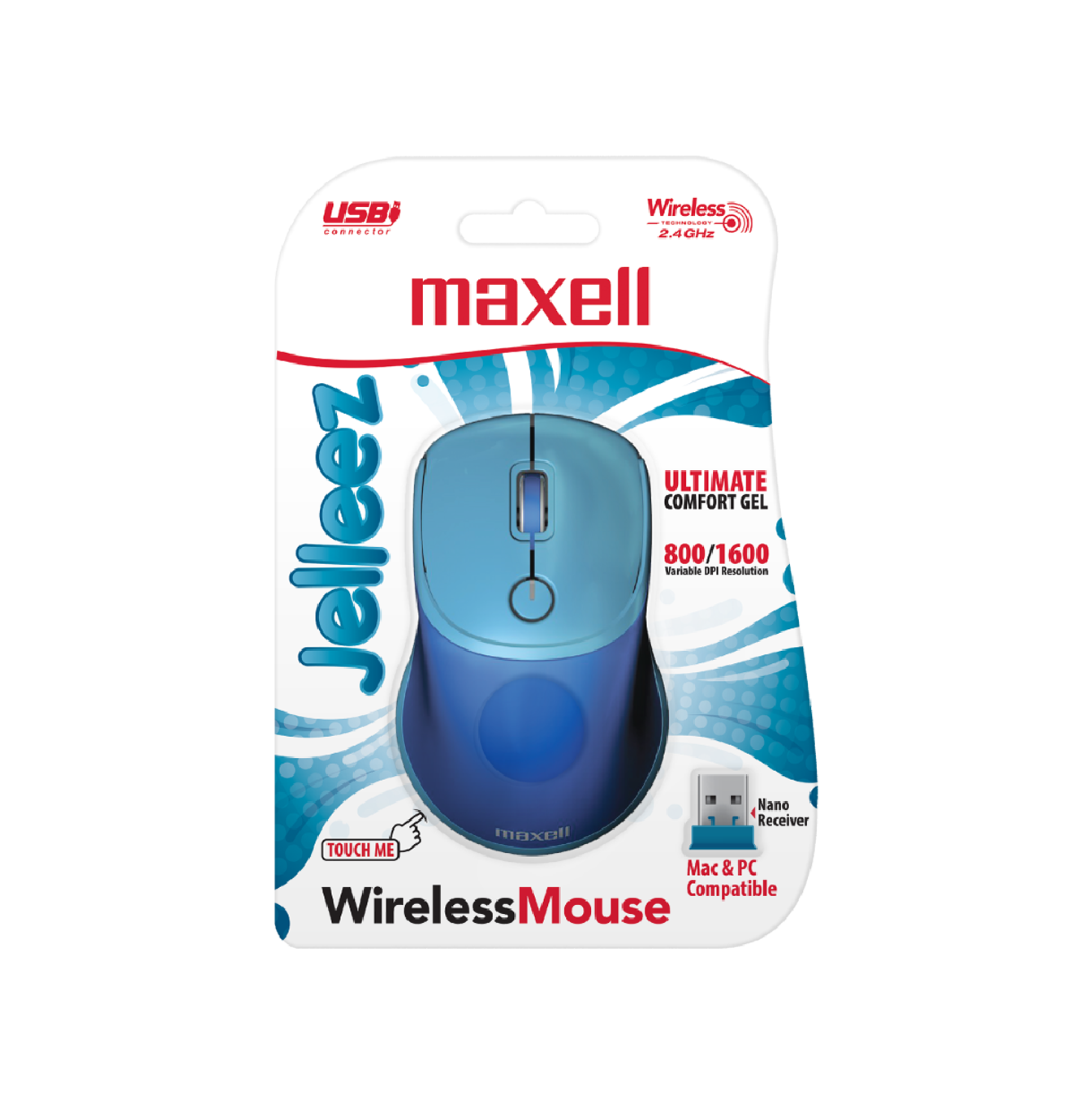 Mouse mowl-gel wireless gel azul 348102 Marca: Maxell