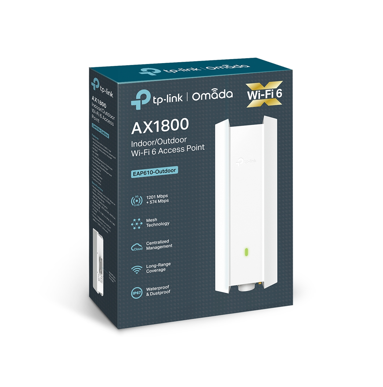 Access Point inalámbrico AX1800 INDOOR/OUTDOOR Ceiling Mount WI-FI 6 EAP610-OUTDOOR Marca: TP-Link