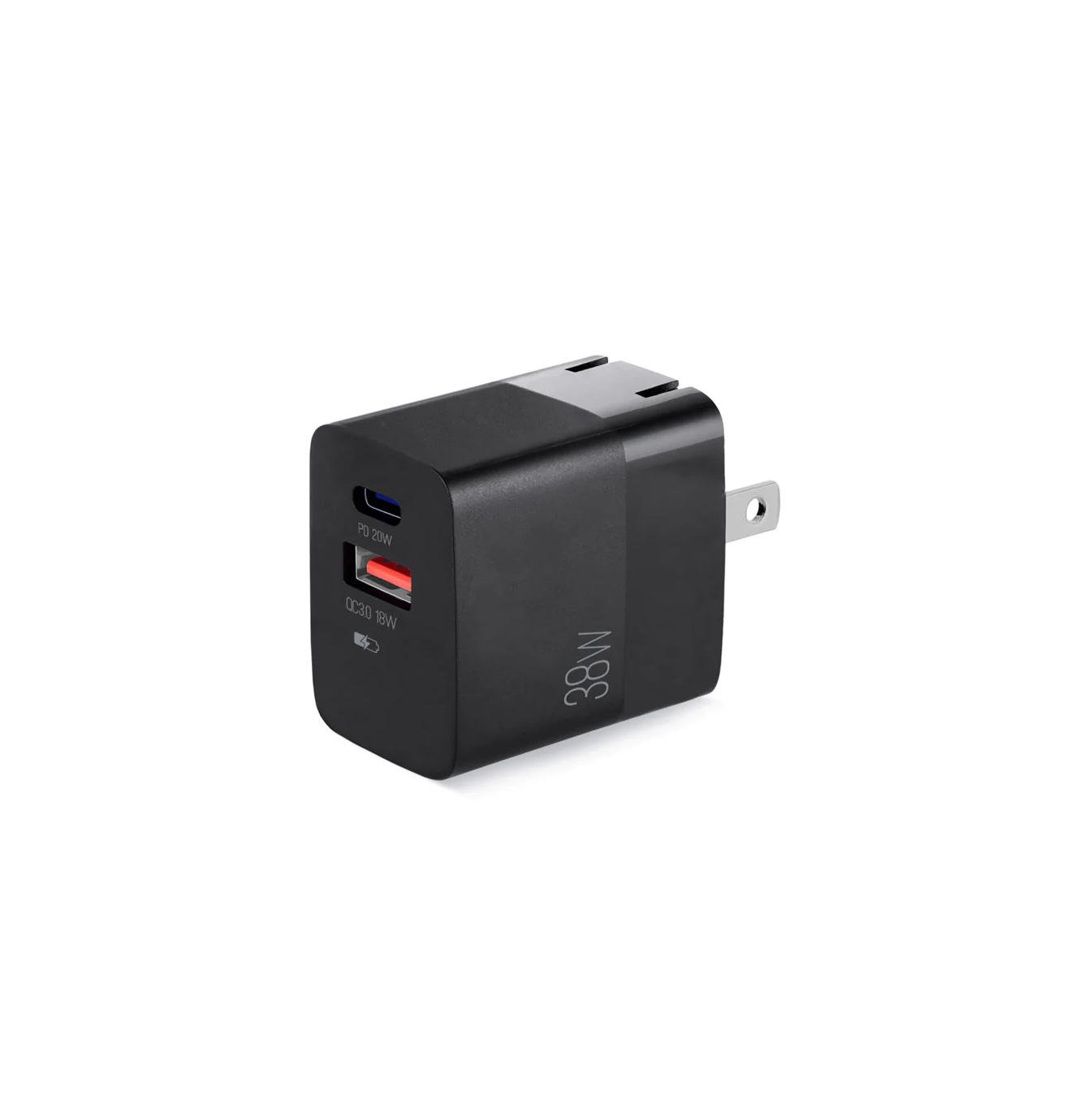 Cargador fast charge de pared USB dual PD volta P4 plegable TYPE-C+USB 38W Marca: Argom