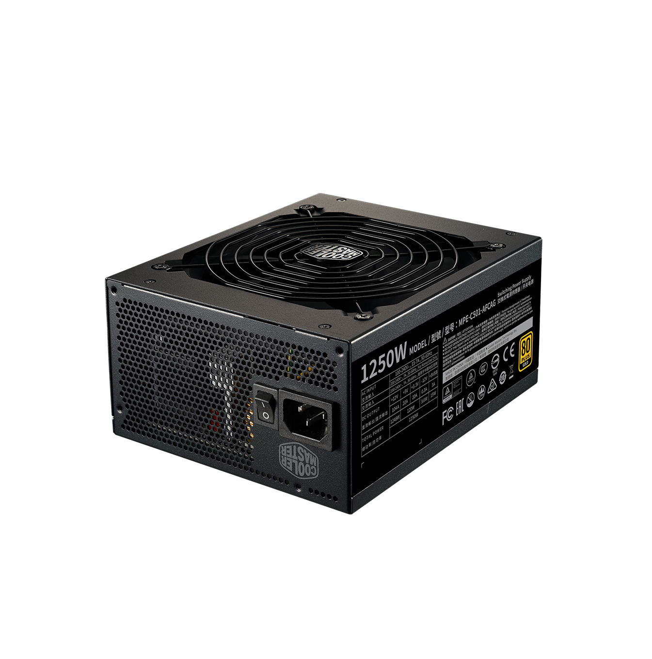 Fuente de poder MPE-C501-AFCAG-3U2 MWE GOLD V2 FM1250W ATX3.0 A/US Marca: Cooler Master